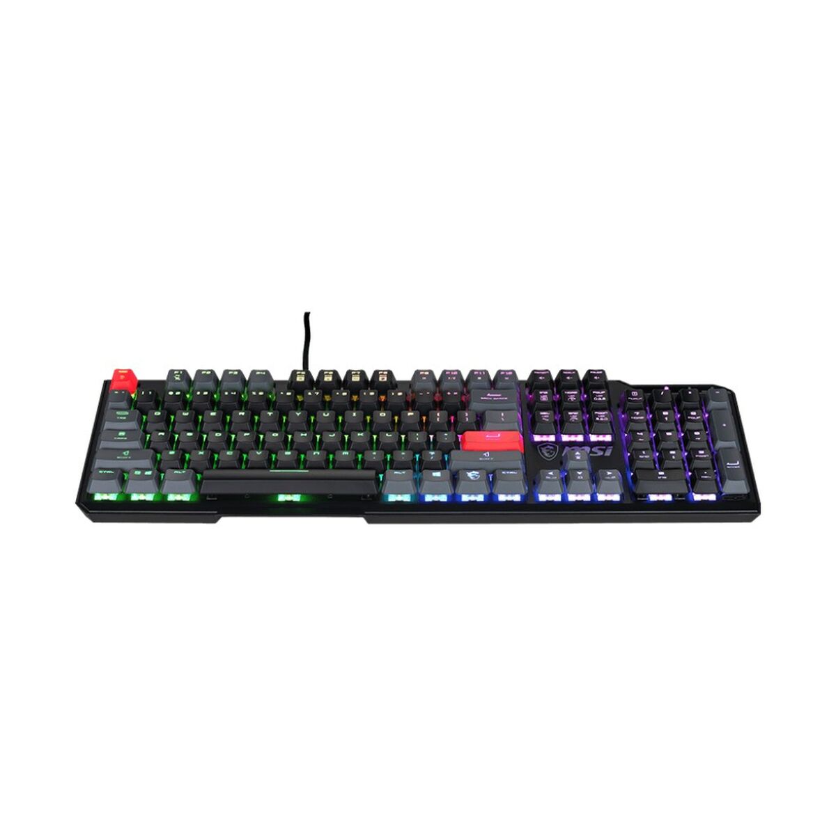Tangentbord MSI VIGOR GK41 DUSK LR US Svart Multicolour QWERTY - 2