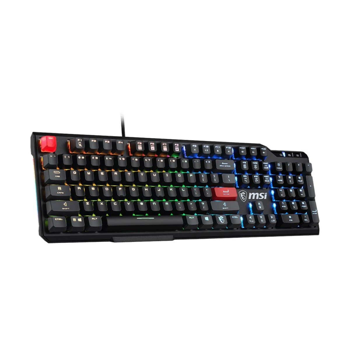 Tangentbord MSI VIGOR GK41 DUSK LR US Svart Multicolour QWERTY - 3