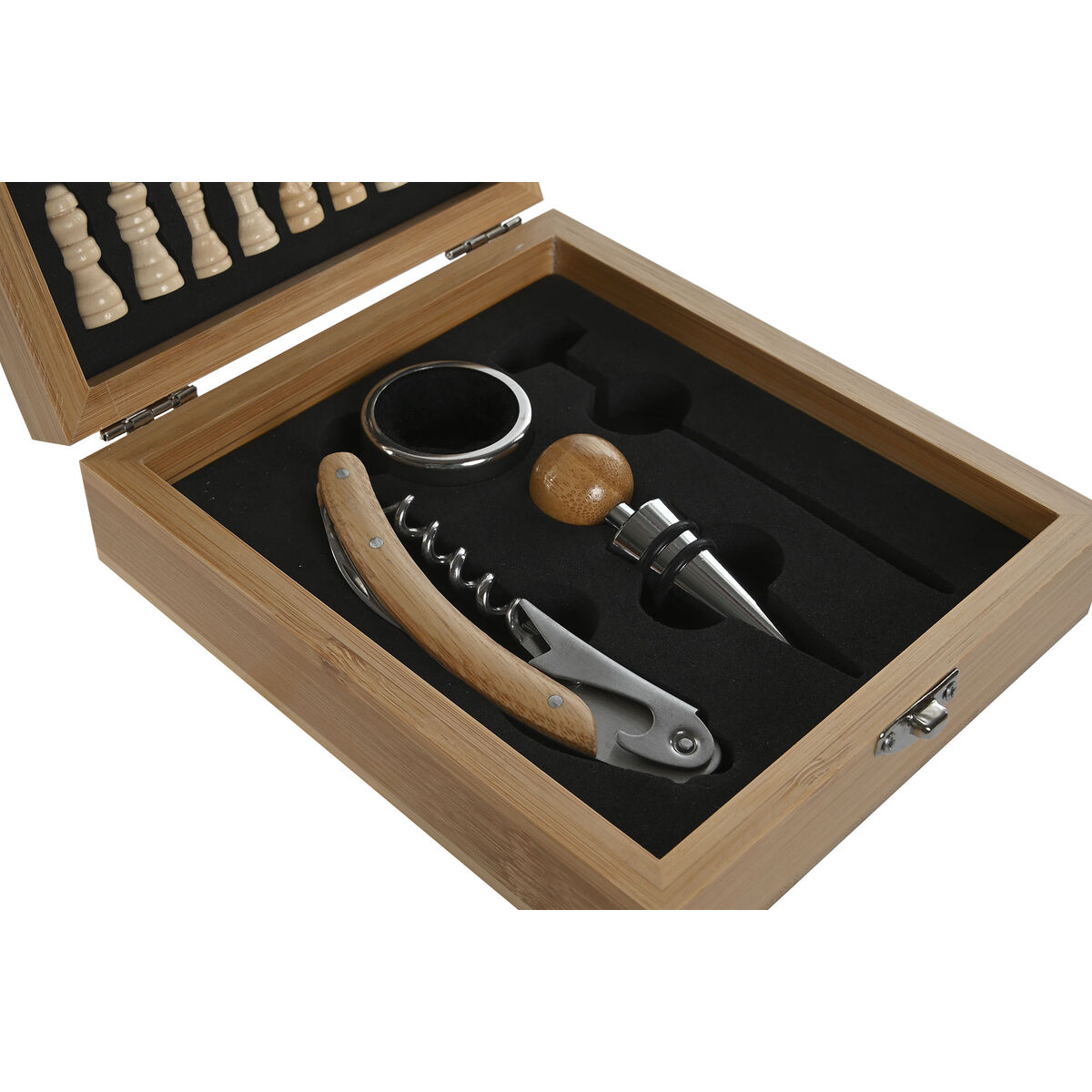 Set med Vintillbehör Home ESPRIT Naturell Bambu 15 x 17 x 5 cm - 2