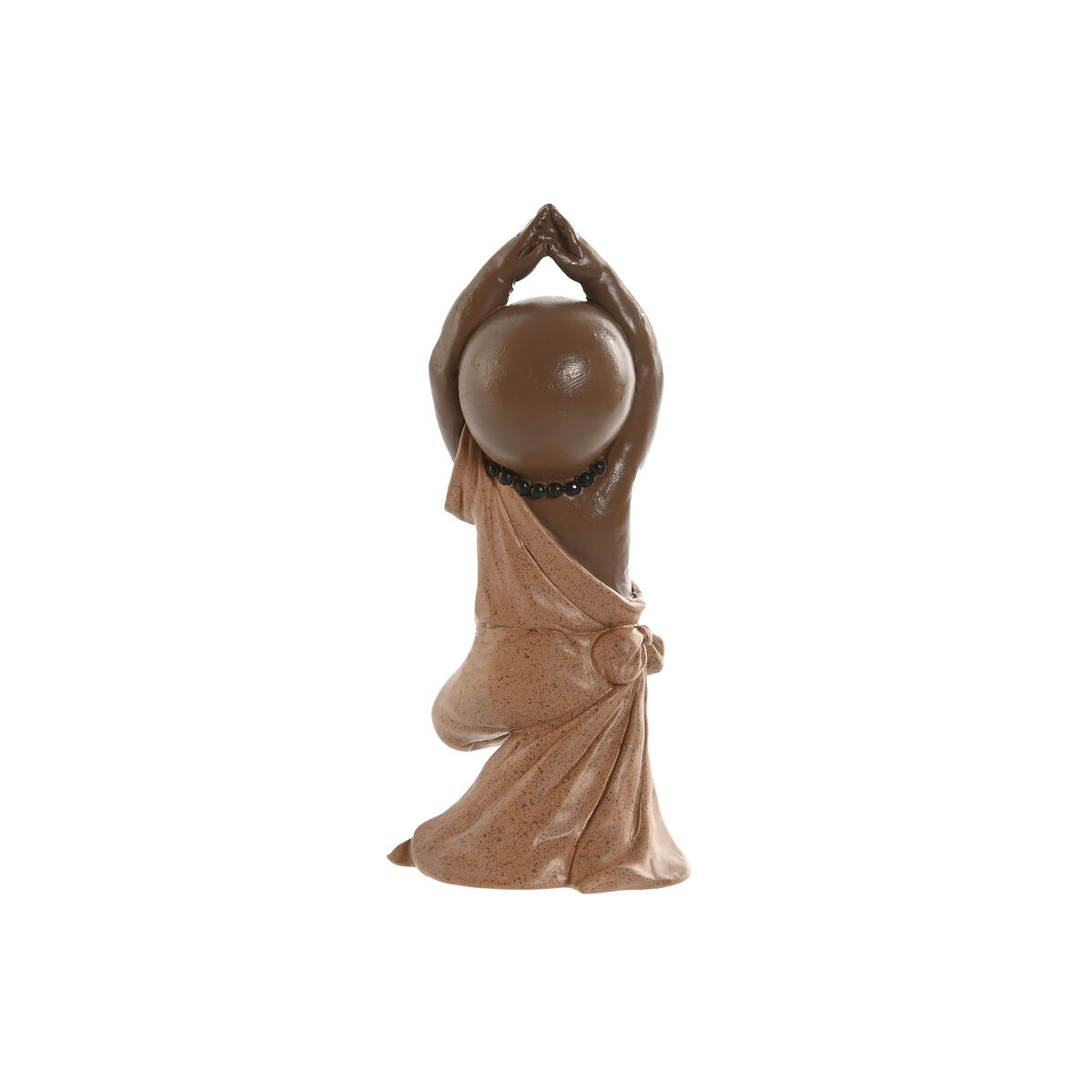 Prydnadsfigur Home ESPRIT Orange Korall Lime Harts Munk Orientalisk 11,5 x 5,5 x 14,5 cm (3 antal) - 3