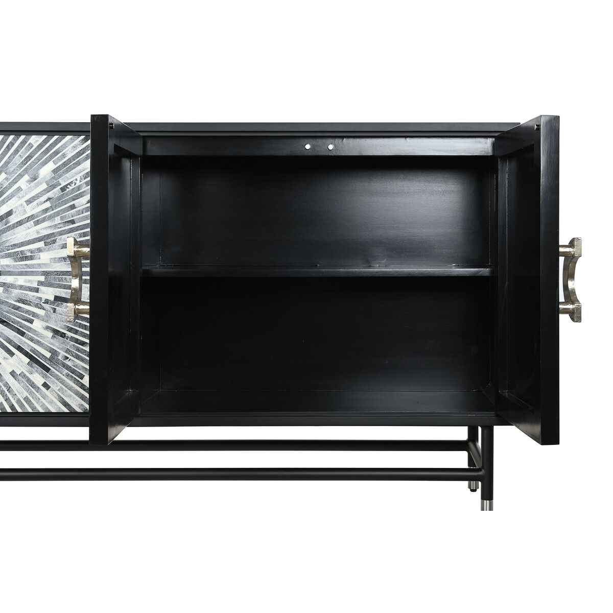 Skänk DKD Home Decor Vit Svart Grå 160 x 40 x 80 cm - 8