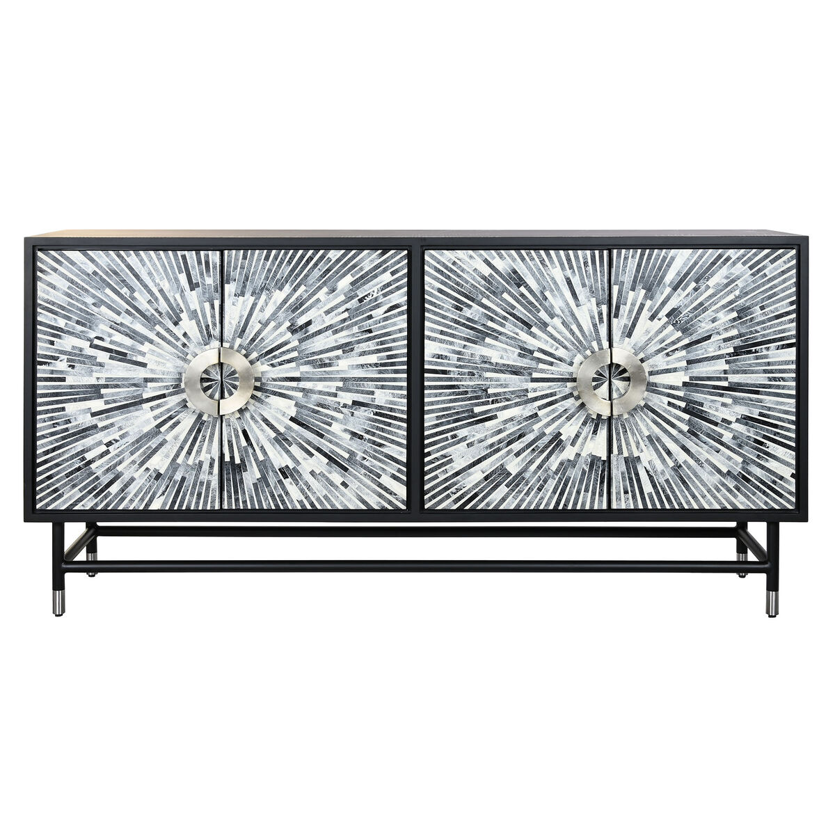 Skänk DKD Home Decor Vit Svart Grå 160 x 40 x 80 cm - 3