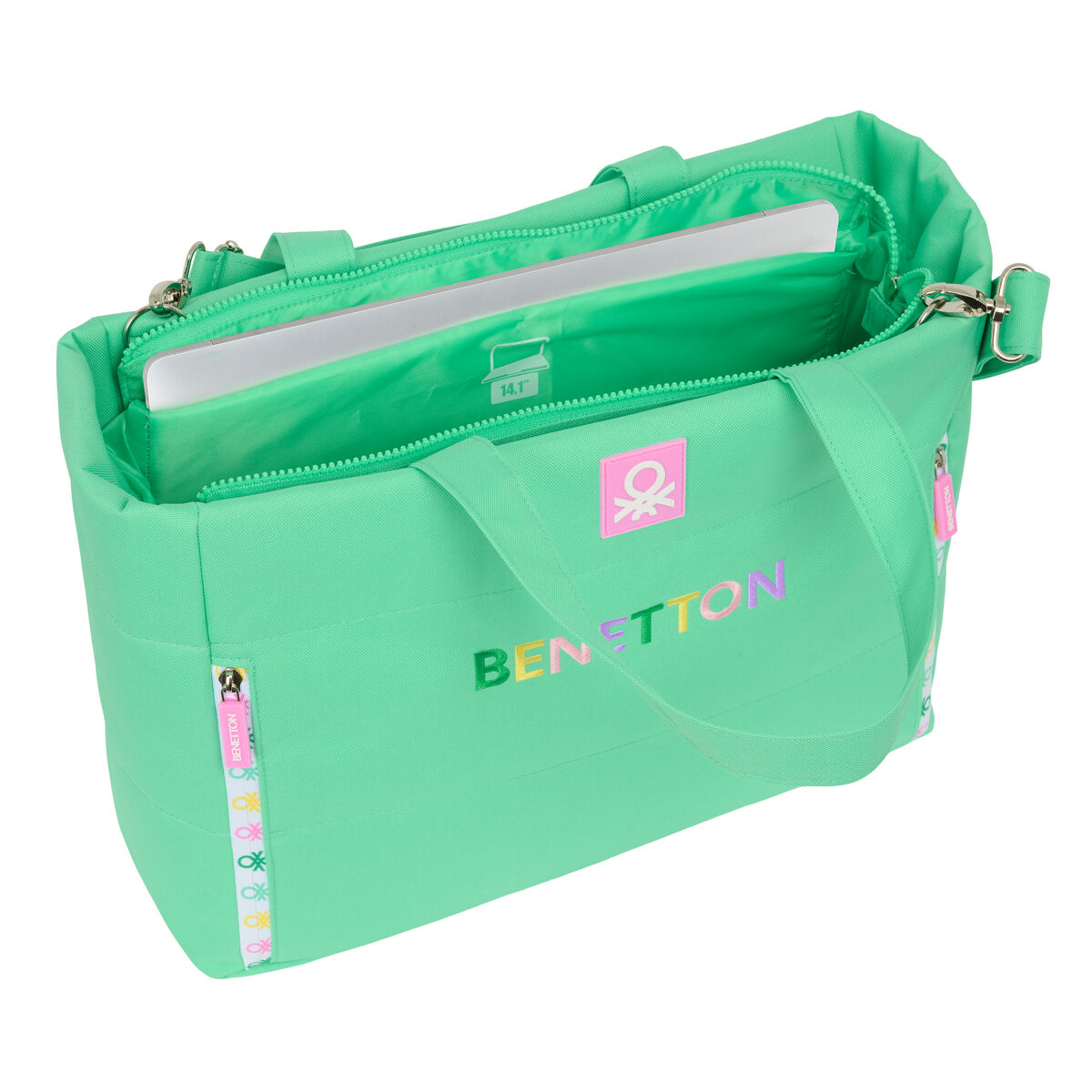 Laptopväska Benetton Mint 40 x 31 x 17 cm - 5