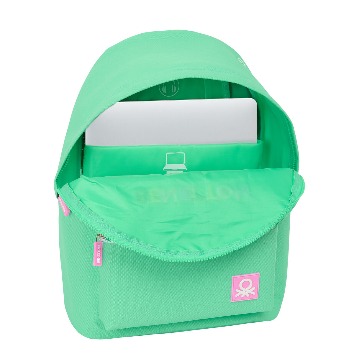 Laptopryggsäck Benetton benetton Grön 31 x 41 x 16 cm - 4
