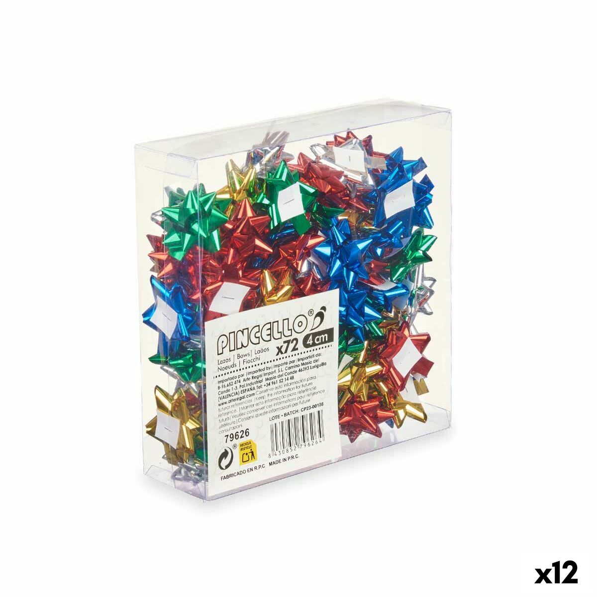 Roterande Pincello PVC 4 cm 19 x 19 x 6 cm Glans Multicolour (12 antal) - 3