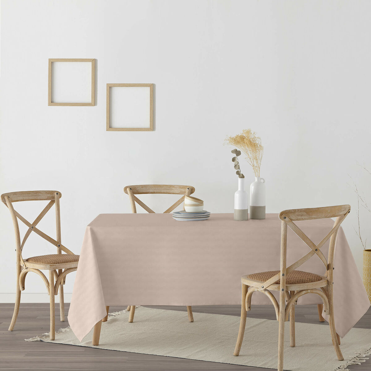 Fläckresistent bordsduk i harts Belum Rodas 2616 Ljusrosa 150 x 150 cm - 3