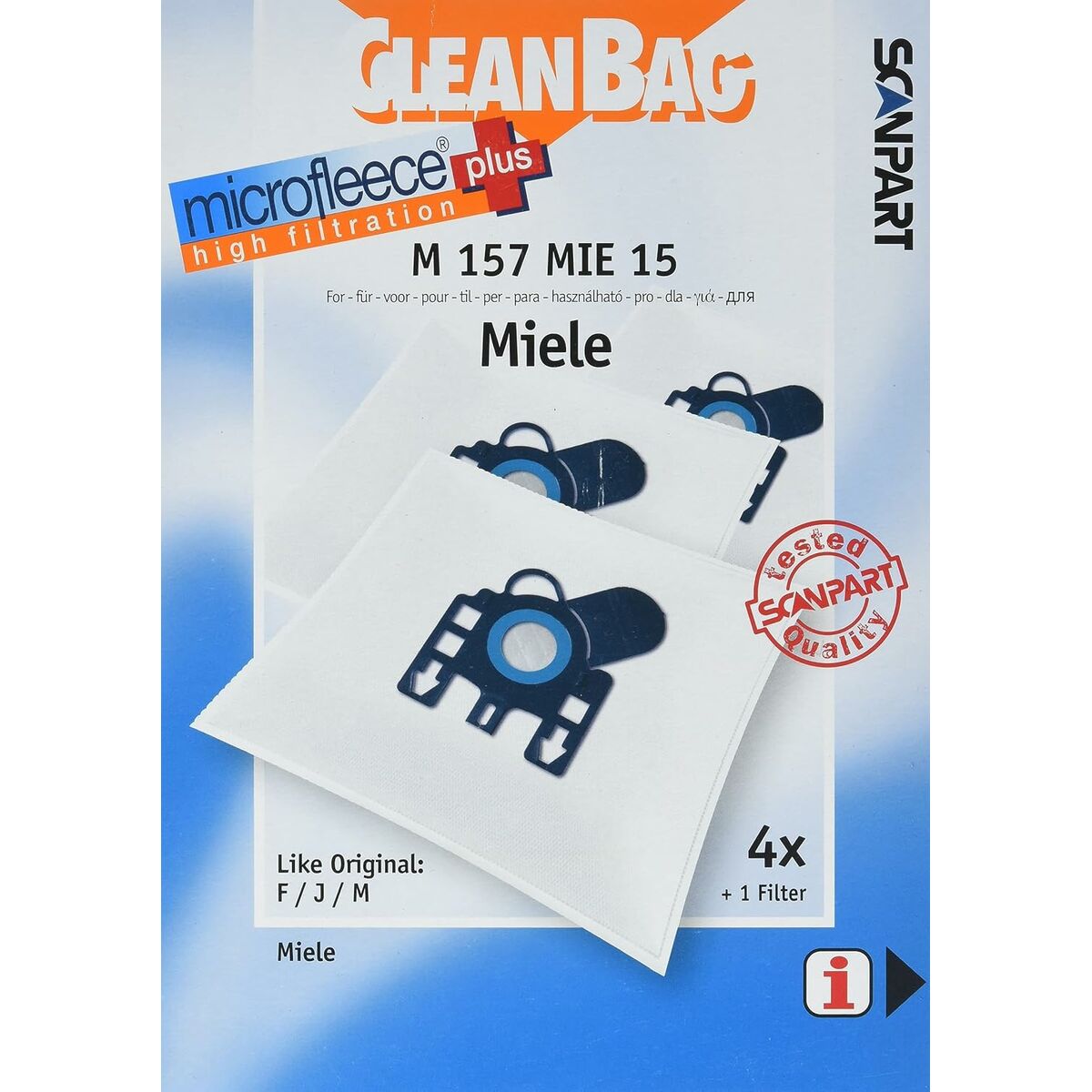 Dammsugarpåse Scanpart M 157 MIE 15 MIELE