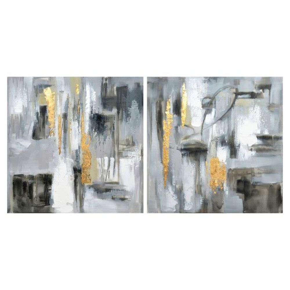 Tavla DKD Home Decor Abstrakt 80 x 3 x 80 cm Loft (2 antal) - 2