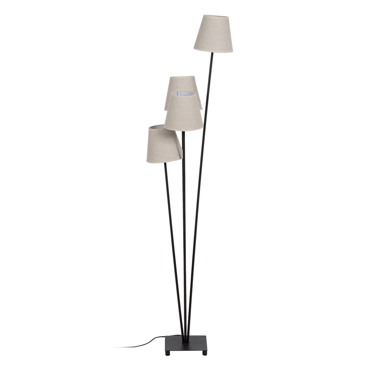 Golvlampa Brun Svart Kräm Järn 60 W 220-240 V 30 x 36 x 144 cm