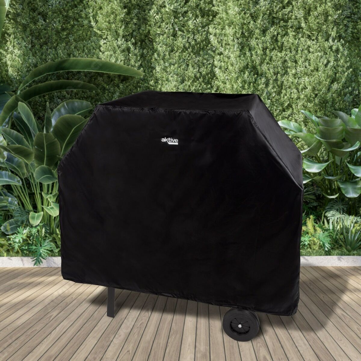 Skyddskåpa för grill Aktive Svart 4 antal 142 x 120 x 60 cm - 10