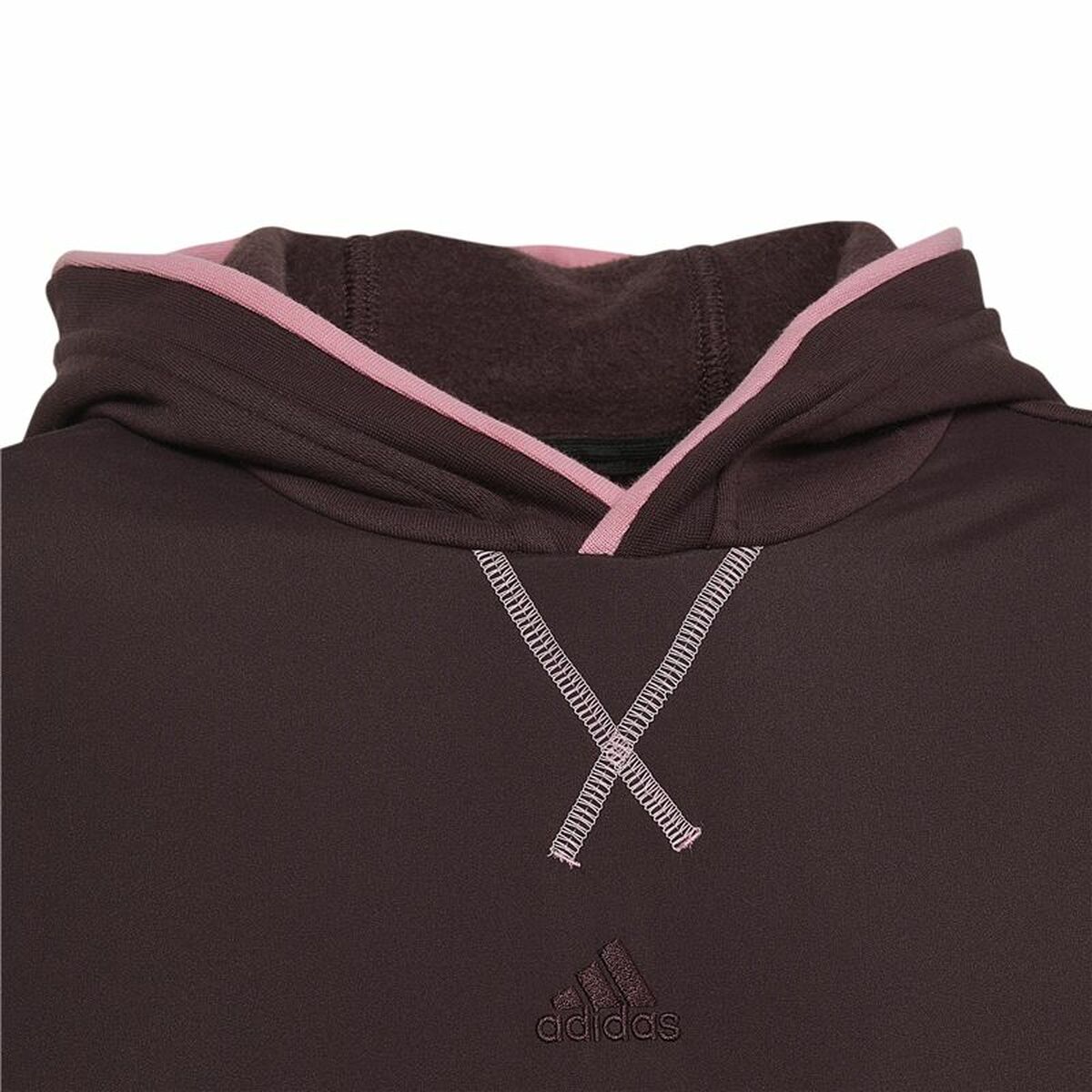 Tröja med huva Barn Adidas All Szn Brun - 4