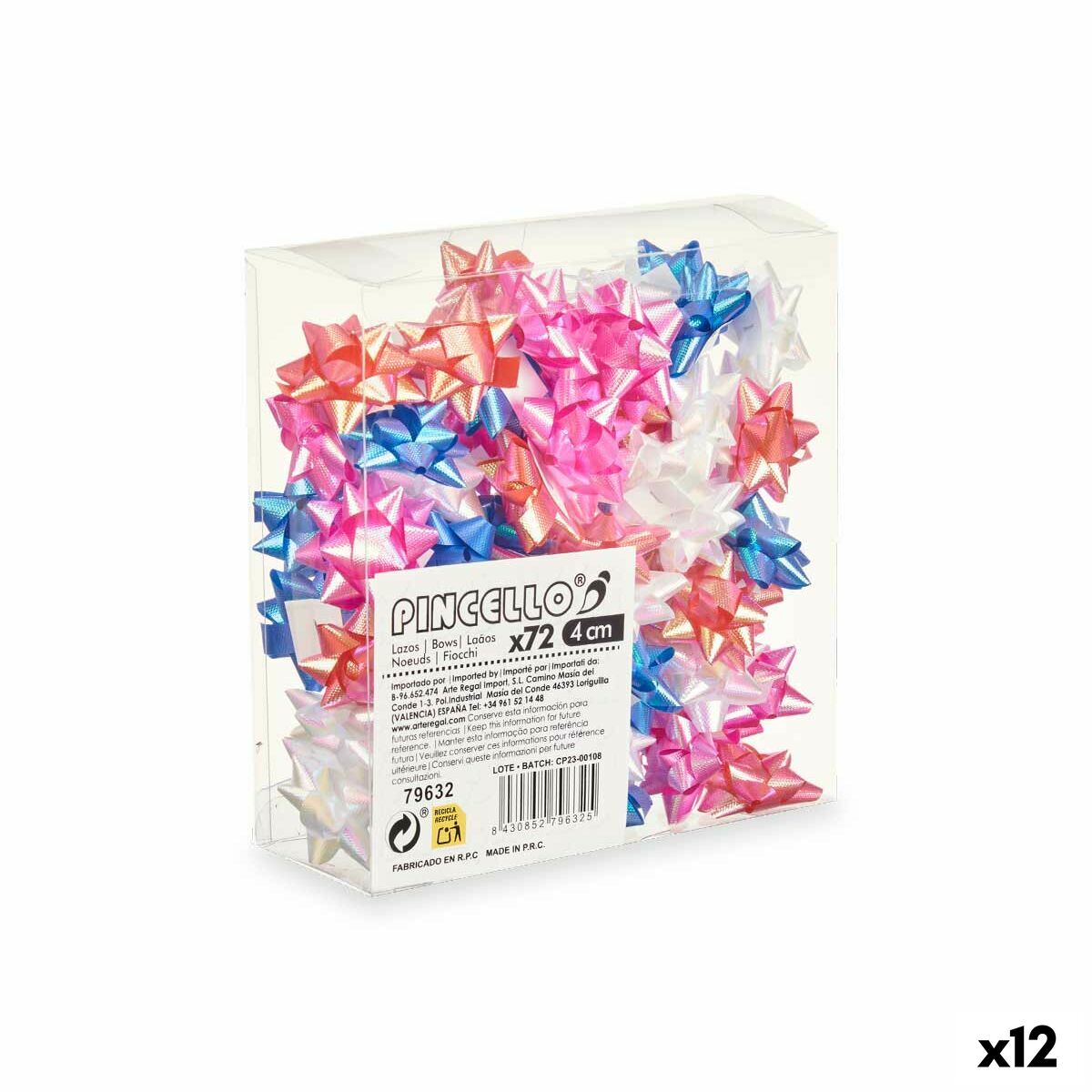 Roterande Pincello PVC 4 cm 19 x 19 x 6 cm Glans Bakverk (12 antal)