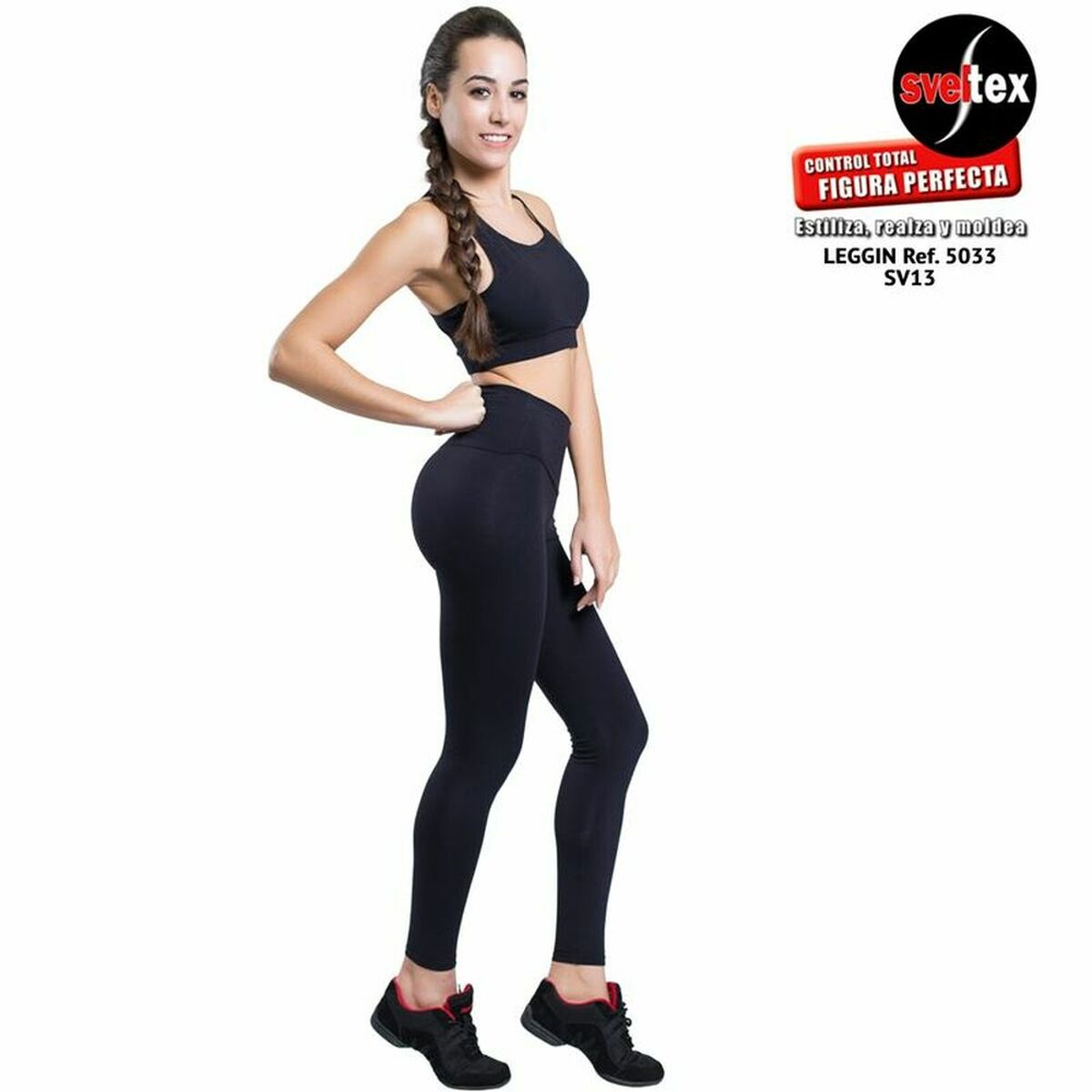 Sport-leggings, Dam Happy Dance Svart - 5