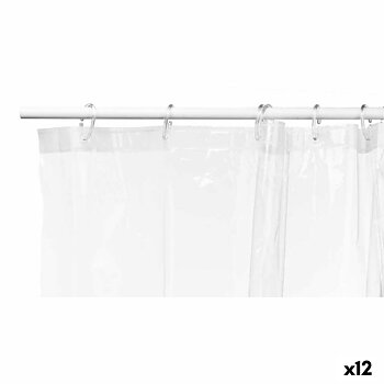 Duschdraperi Berilo SC-MIX-01-TRANSP Transparent Polyetylen EVA 180 x 180 cm (12 antal)