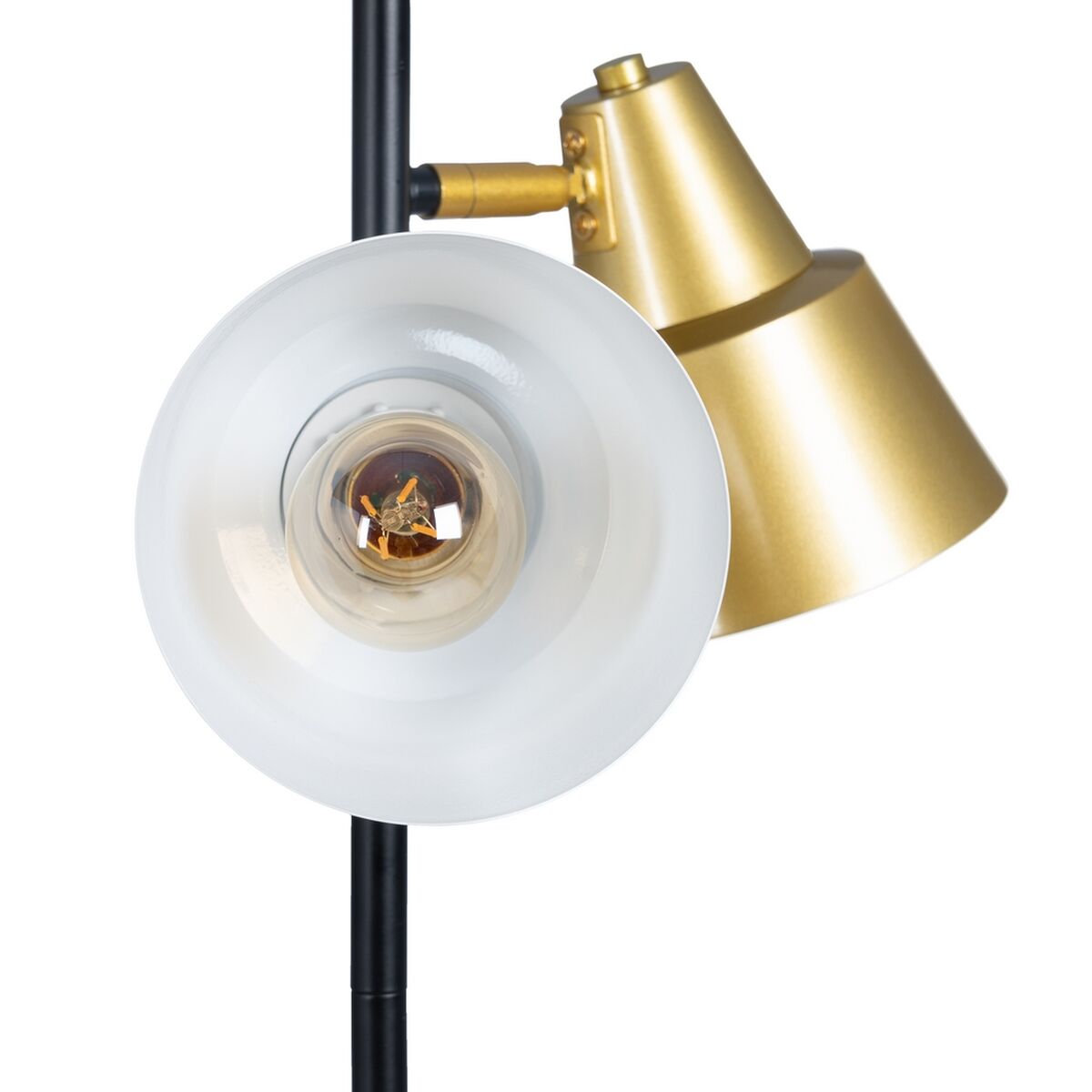 Golvlampa 30 x 30 x 155 cm Svart Gyllene Metall - 4