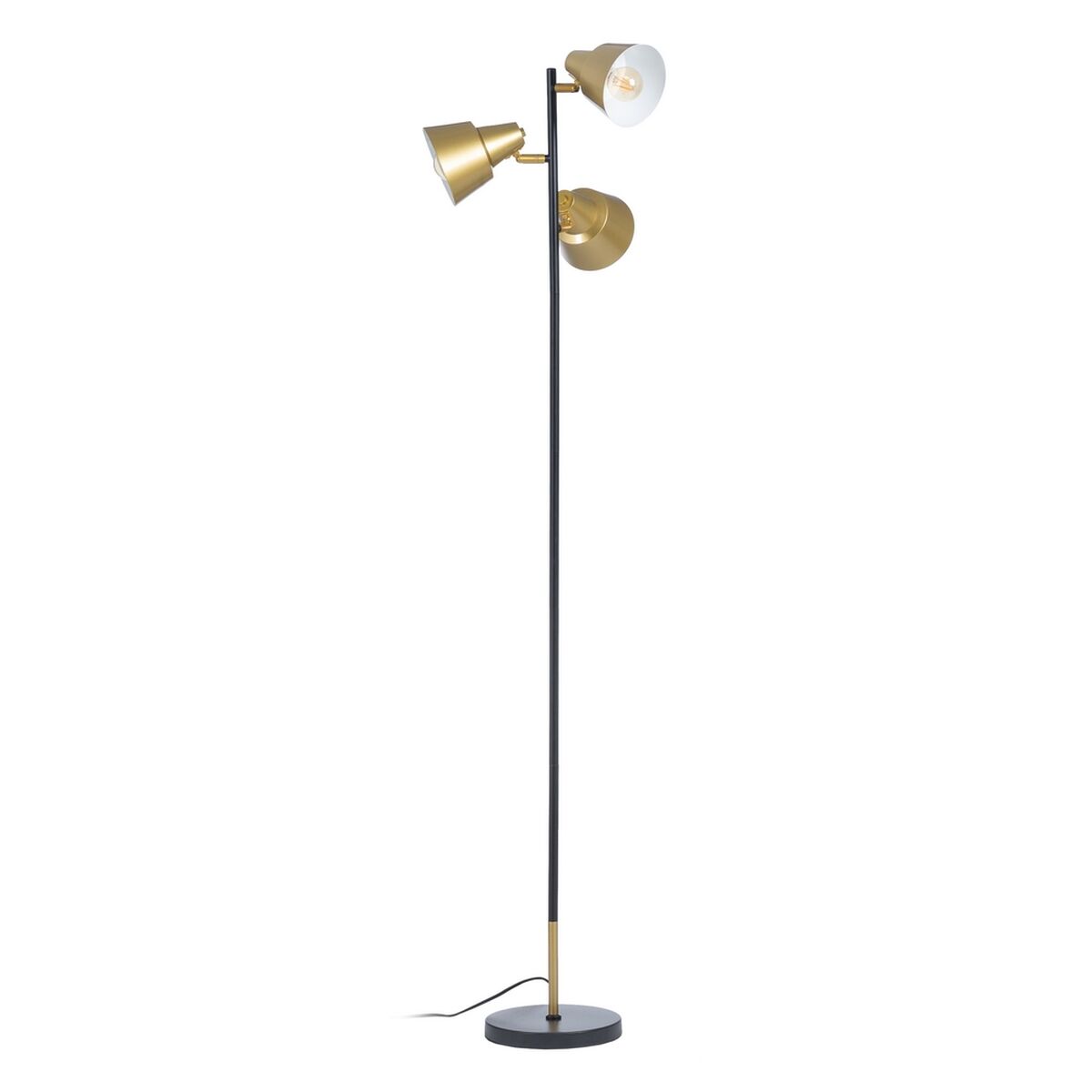 Golvlampa 30 x 30 x 155 cm Svart Gyllene Metall - 10