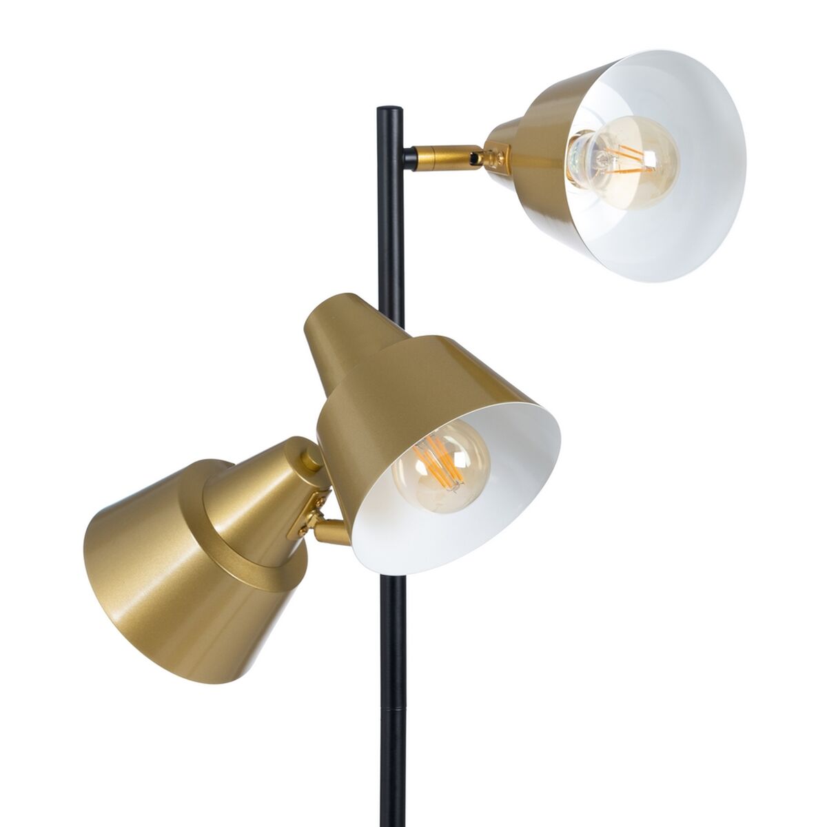 Golvlampa 30 x 30 x 155 cm Svart Gyllene Metall - 11