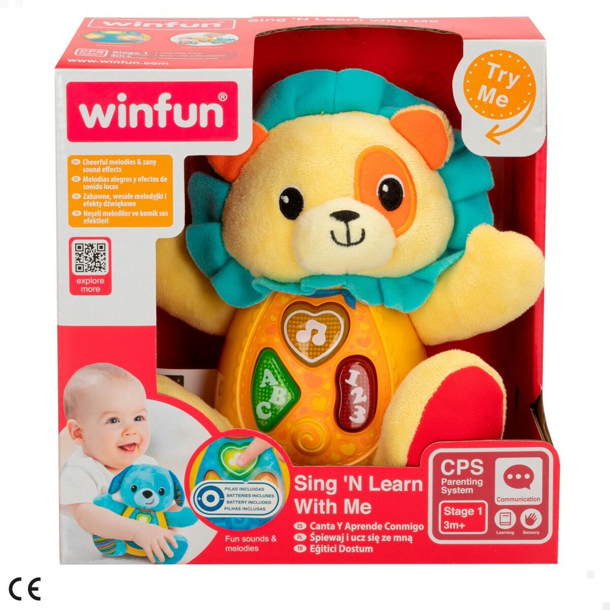 Mjukisleksak Winfun djur ES 16 x 17,5 x 9,5 cm (6 antal) - 2