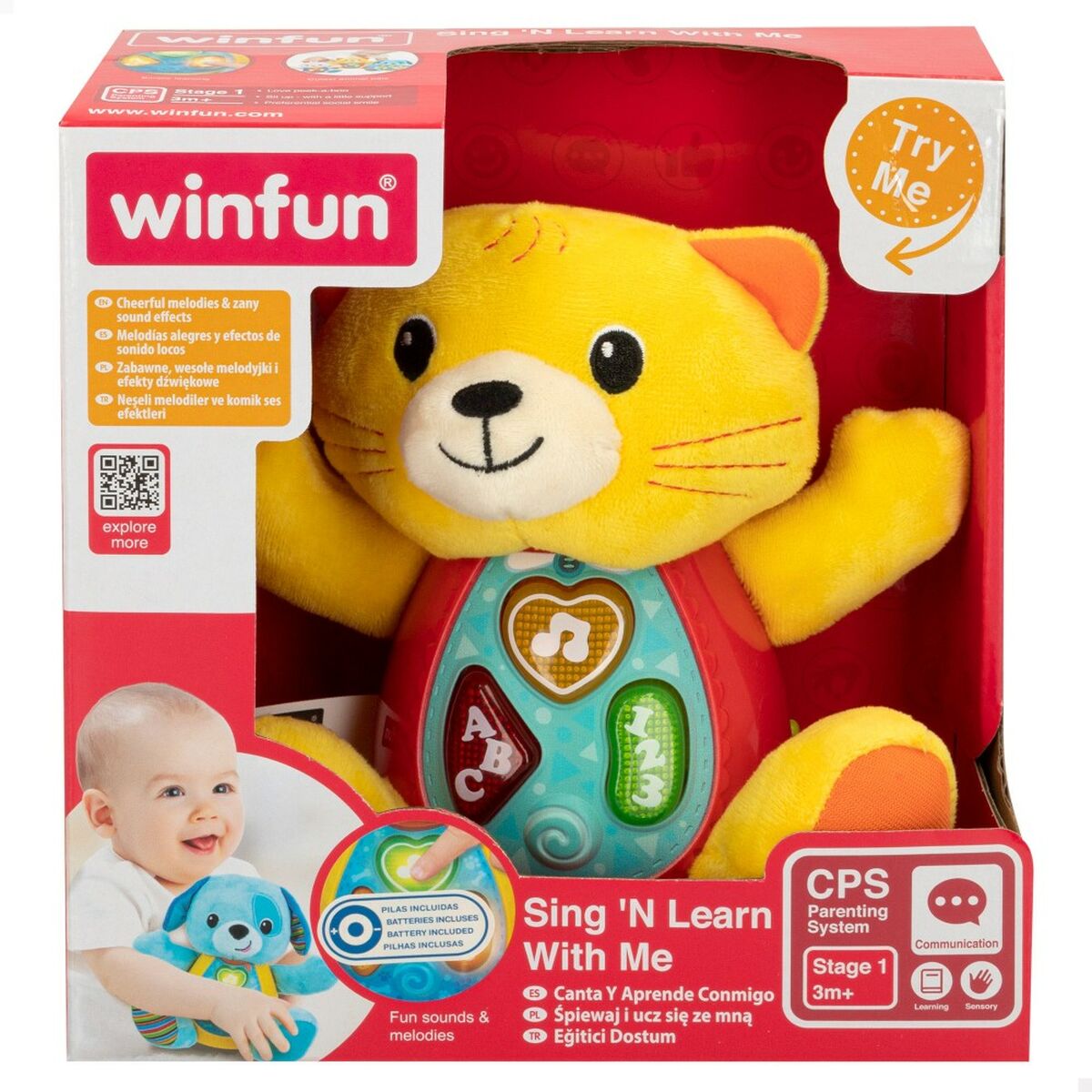 Mjukisleksak Winfun djur ES 16 x 17,5 x 9,5 cm (6 antal) - 3