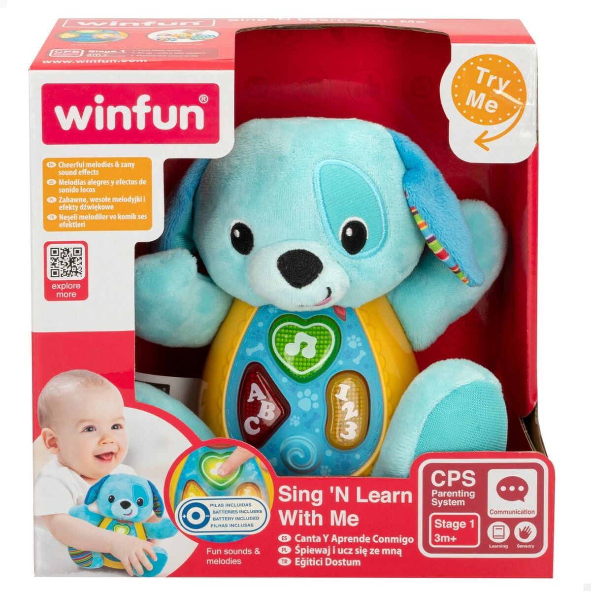 Mjukisleksak Winfun djur ES 16 x 17,5 x 9,5 cm (6 antal) - 18