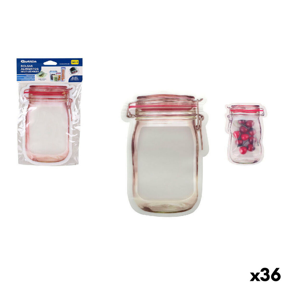 Lunchlåda Quttin 13,5 x 19,5 x 7,3 cm (36 antal)