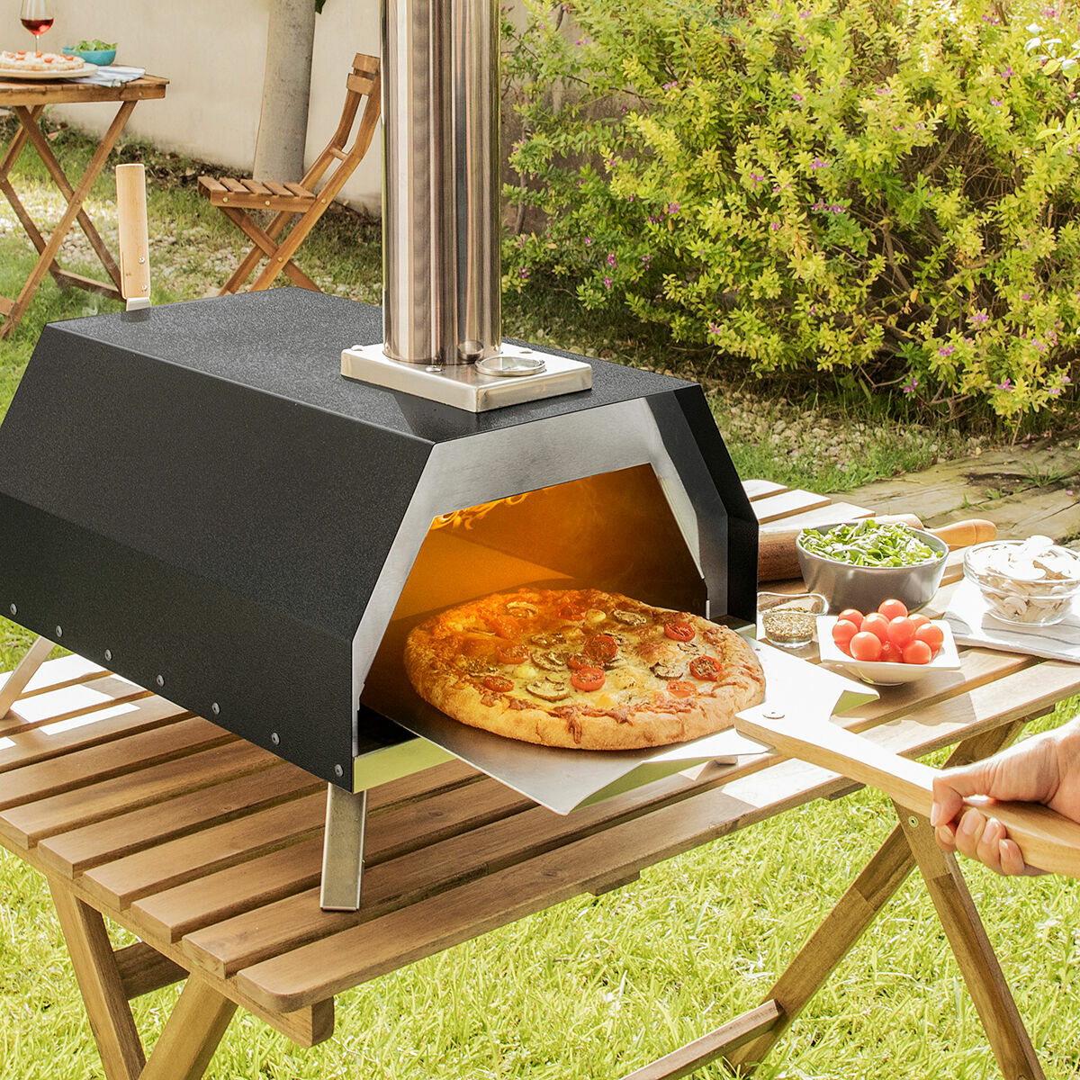 Pelletseldad Pizzaugn med Tillbehör Pizzahven InnovaGoods - 3