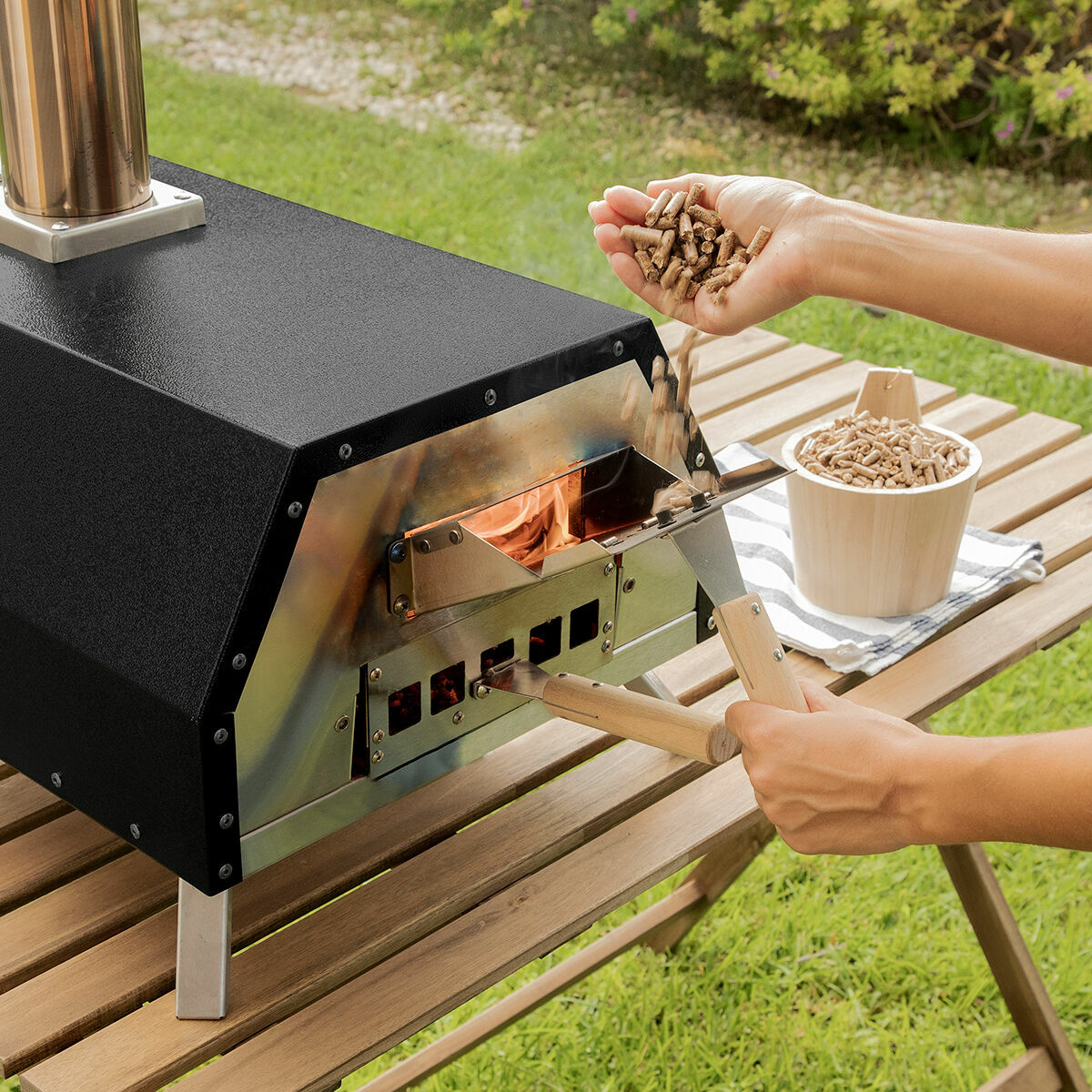 Pelletseldad Pizzaugn med Tillbehör Pizzahven InnovaGoods - 2