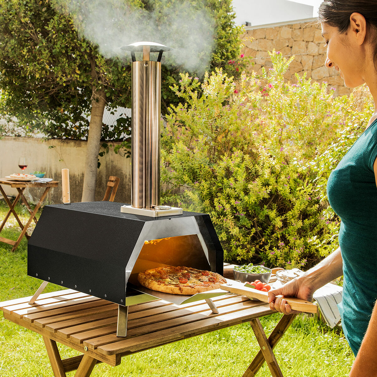 Pelletseldad Pizzaugn med Tillbehör Pizzahven InnovaGoods - 8