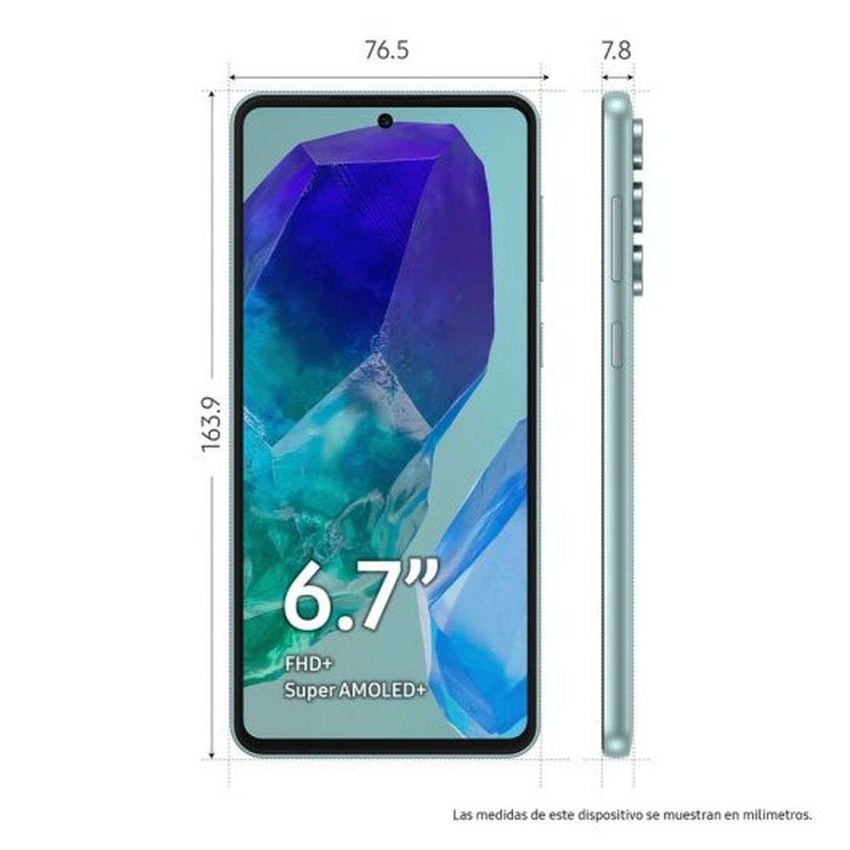 Smartphone Samsung Galaxy M55 5G Octa Core 8 GB RAM 256 GB Grön - 3
