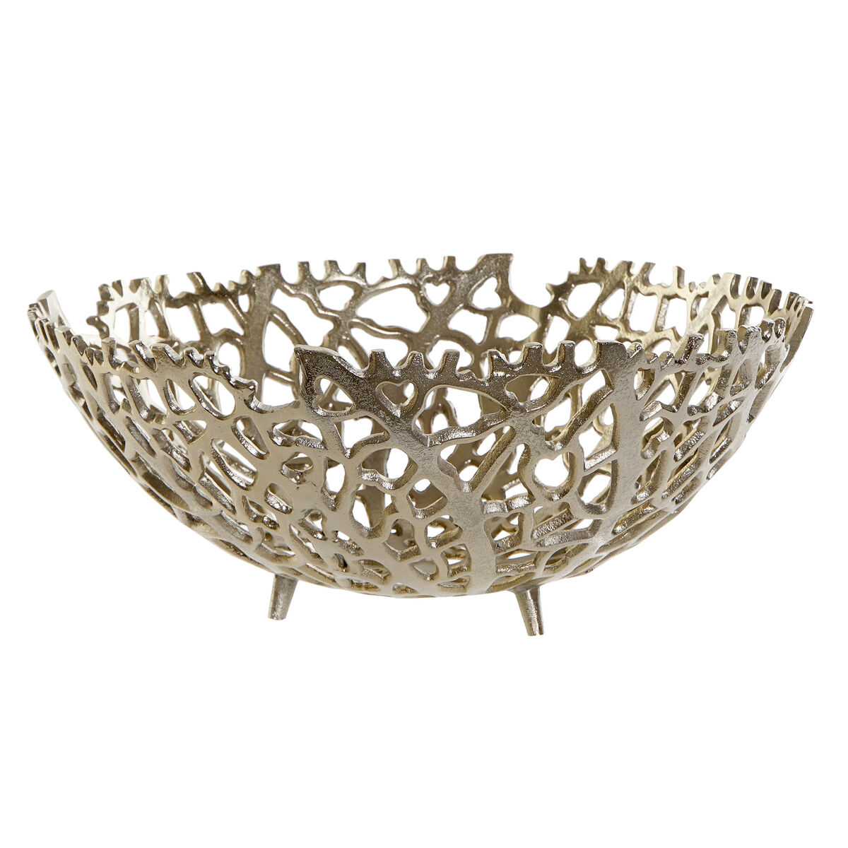 Bordsdekoration Home ESPRIT Gyllene Aluminium 34 X 34 X 12 cm