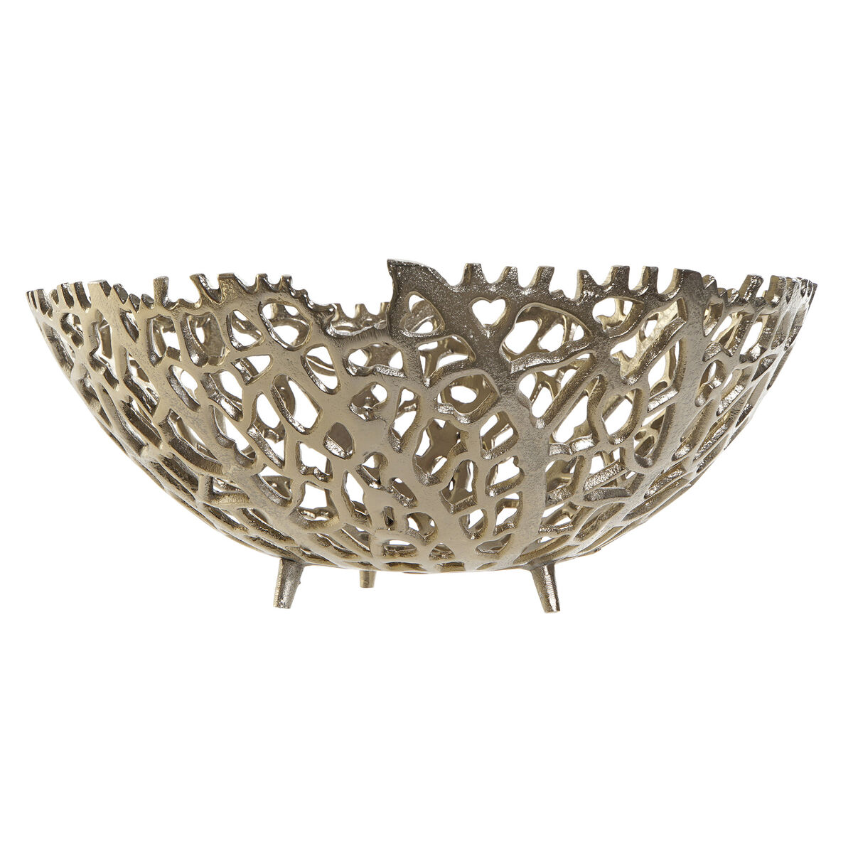 Bordsdekoration Home ESPRIT Gyllene Aluminium 34 X 34 X 12 cm - 3