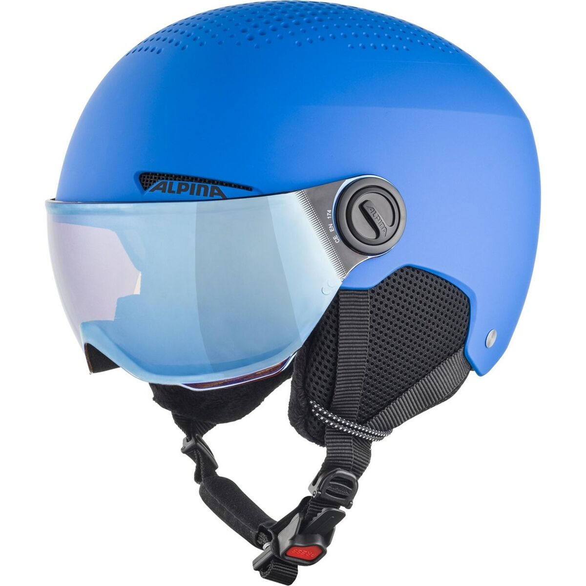 Skidhjälm Alpina Zupo Visor Q Lite Blå Svartvit 54-58 cm
