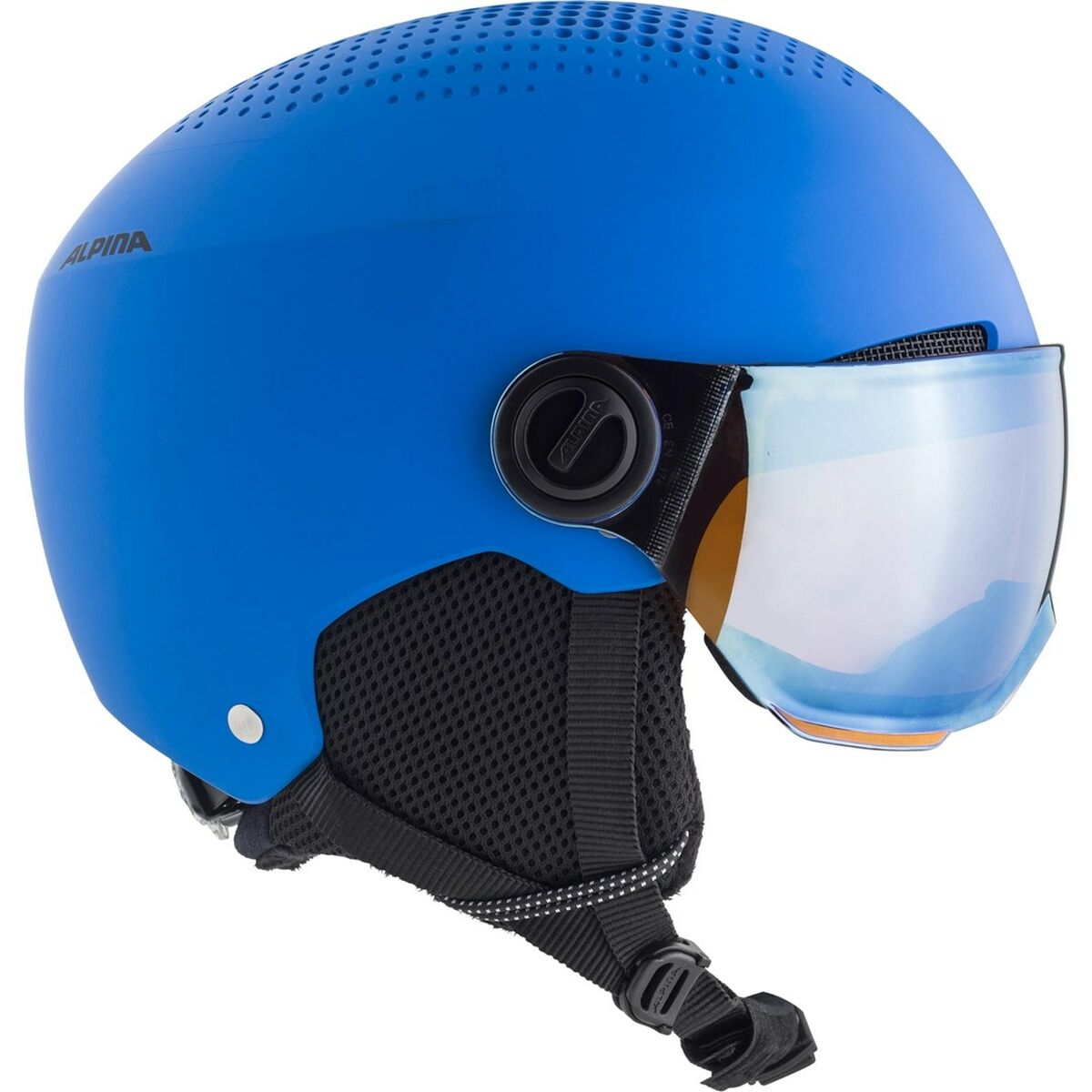 Skidhjälm Alpina Zupo Visor Q Lite Blå Svartvit 54-58 cm - 4
