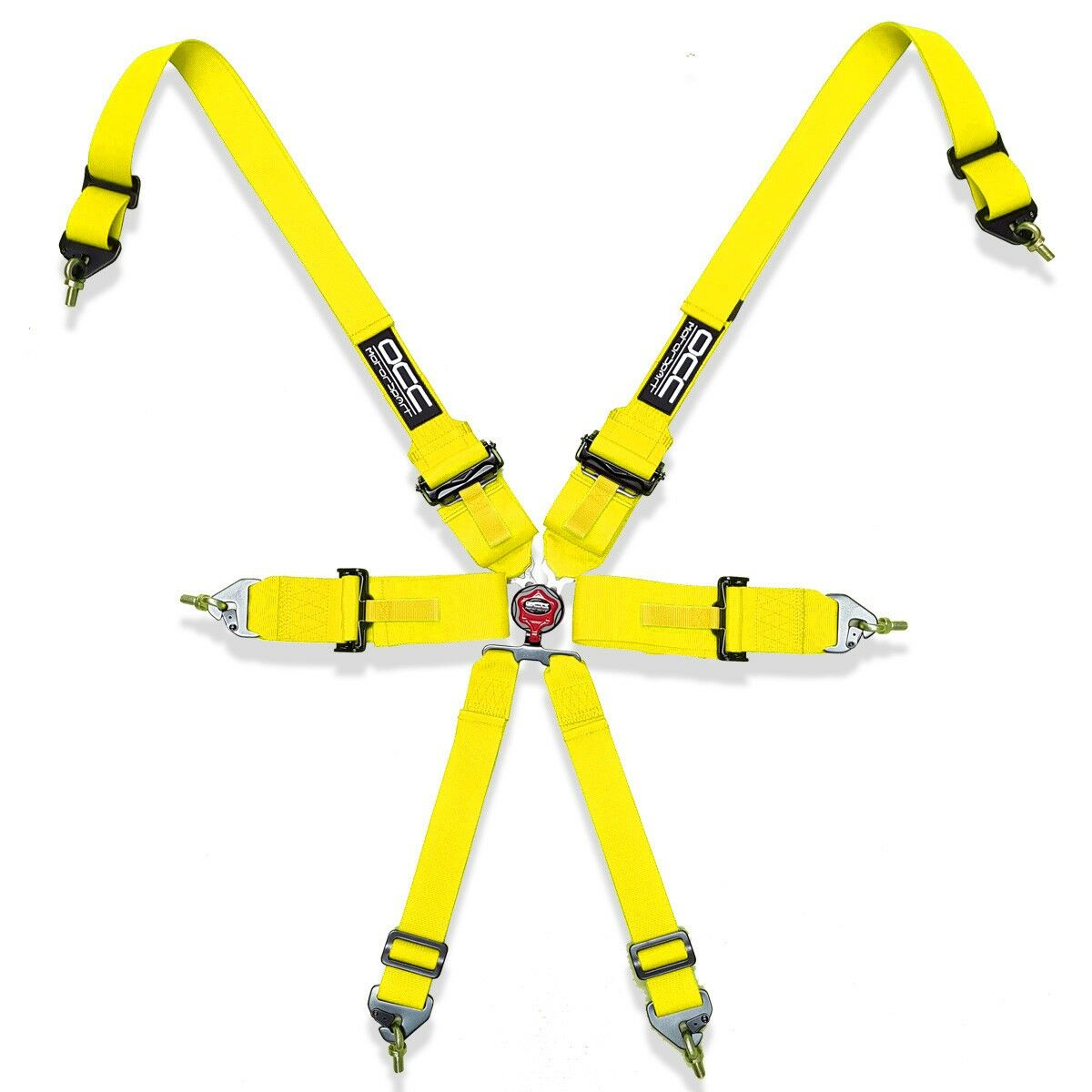 Harness with 6 fastening points OCC Motorsport OCCRF4 Gul - 3