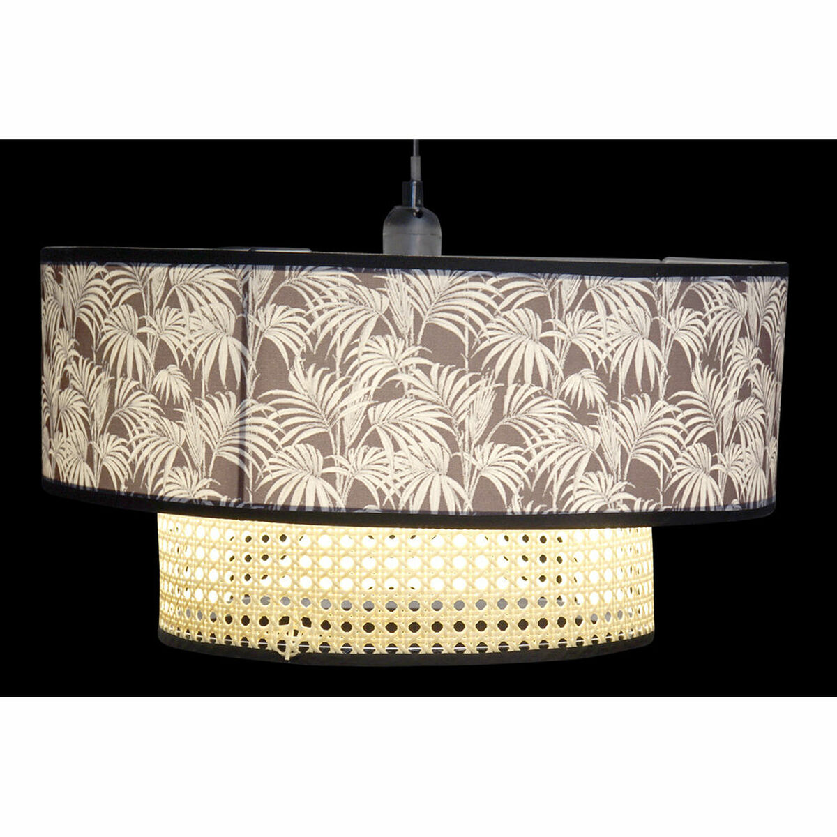 Taklampa DKD Home Decor 40W Naturell Svart (46 x 46 x 25 cm) - 6