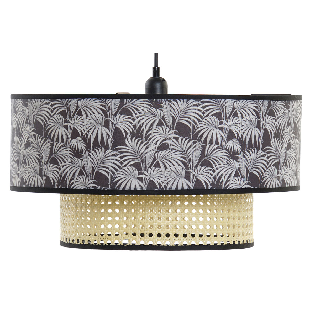 Taklampa DKD Home Decor 40W Naturell Svart (46 x 46 x 25 cm) - 4