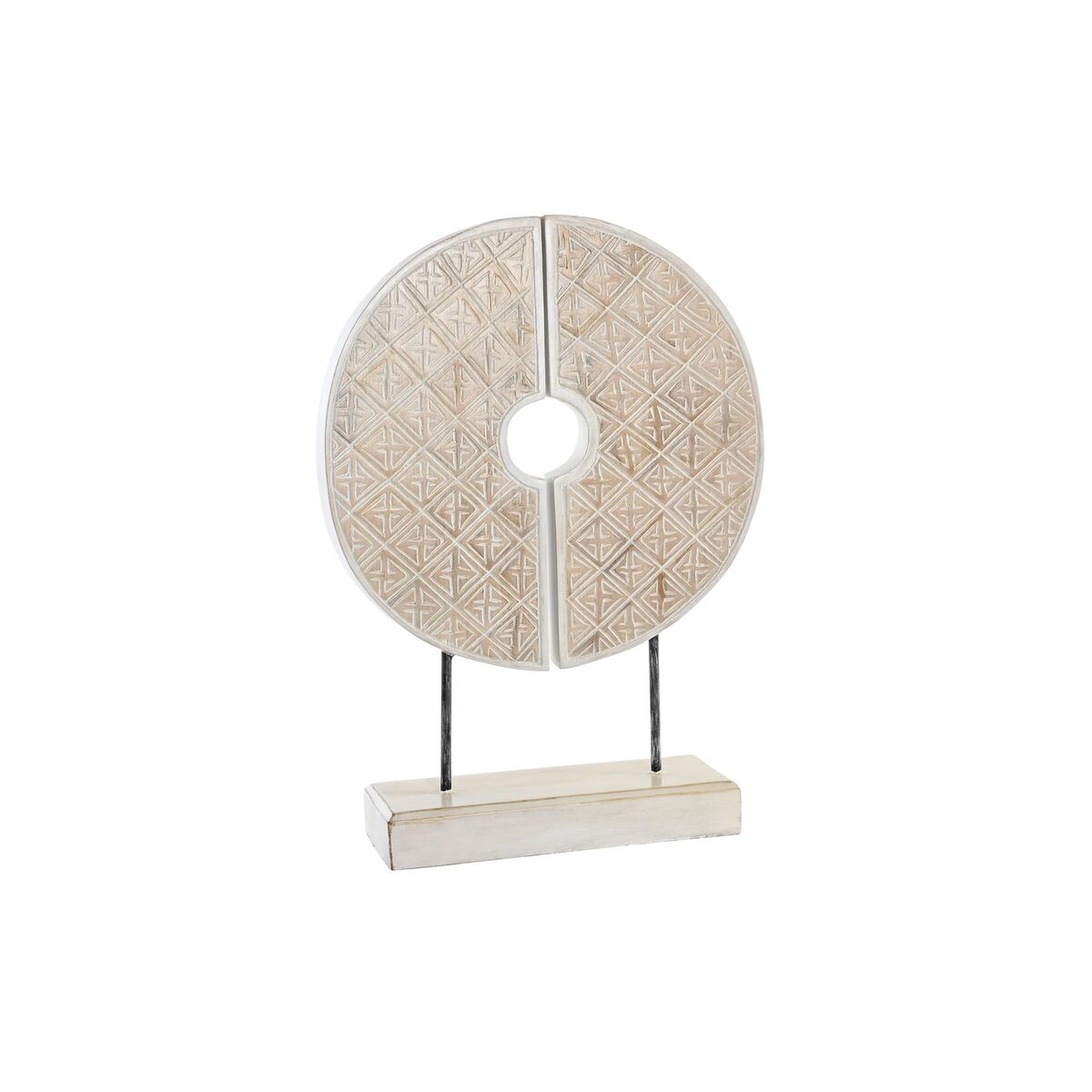 Prydnadsfigur DKD Home Decor Vit Järn Cirklar (41 x 12 x 55 cm) - 3
