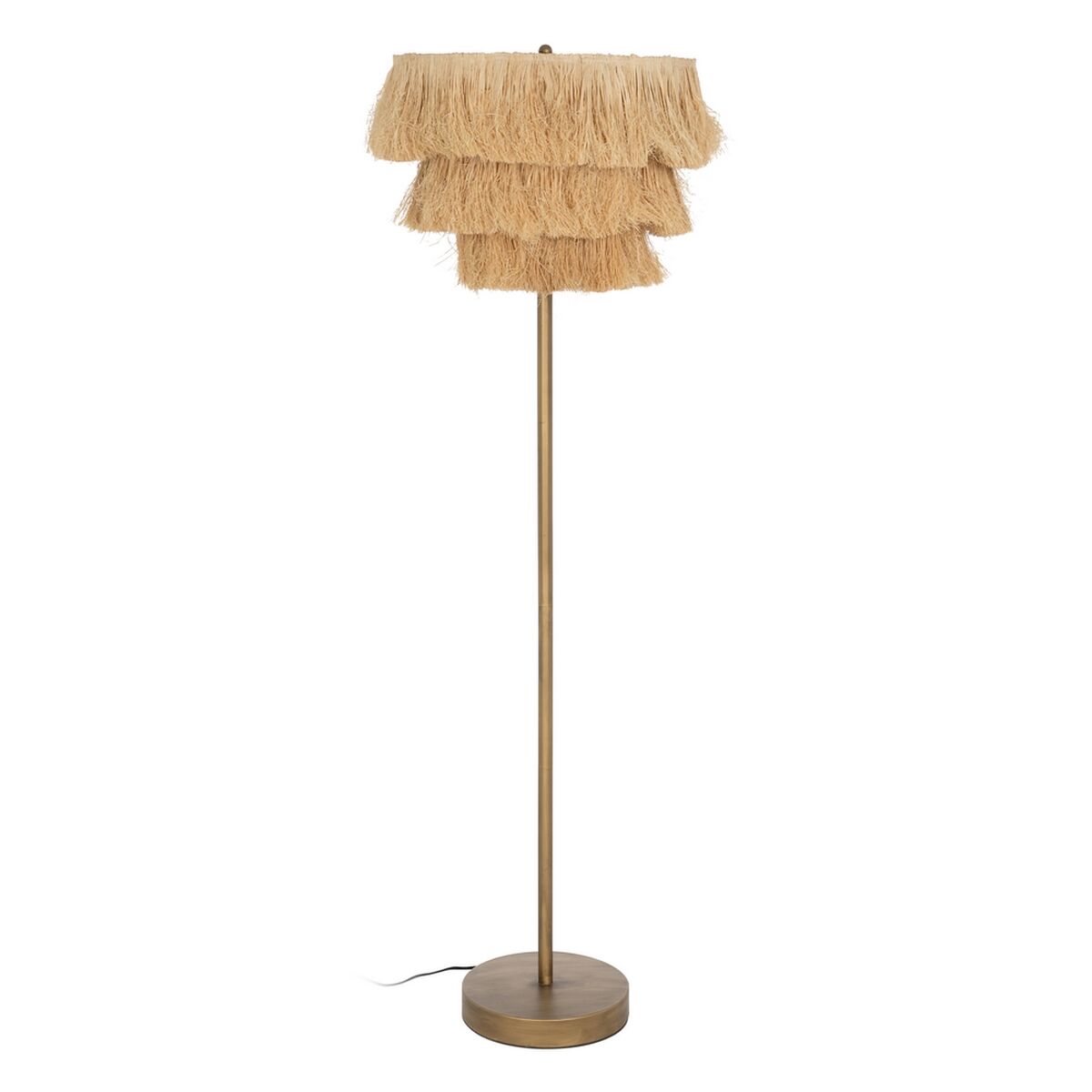 Golvlampa Beige Naturell Metall 48,5 x 48,5 x 162 cm
