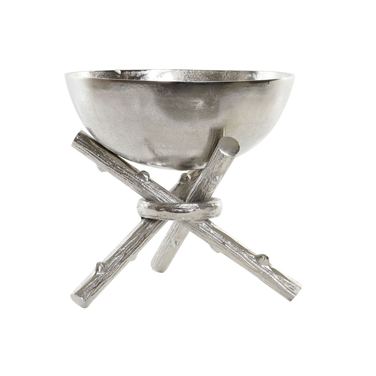 Bordsdekoration Home ESPRIT Silvrig Aluminium 30 x 30 x 28 cm