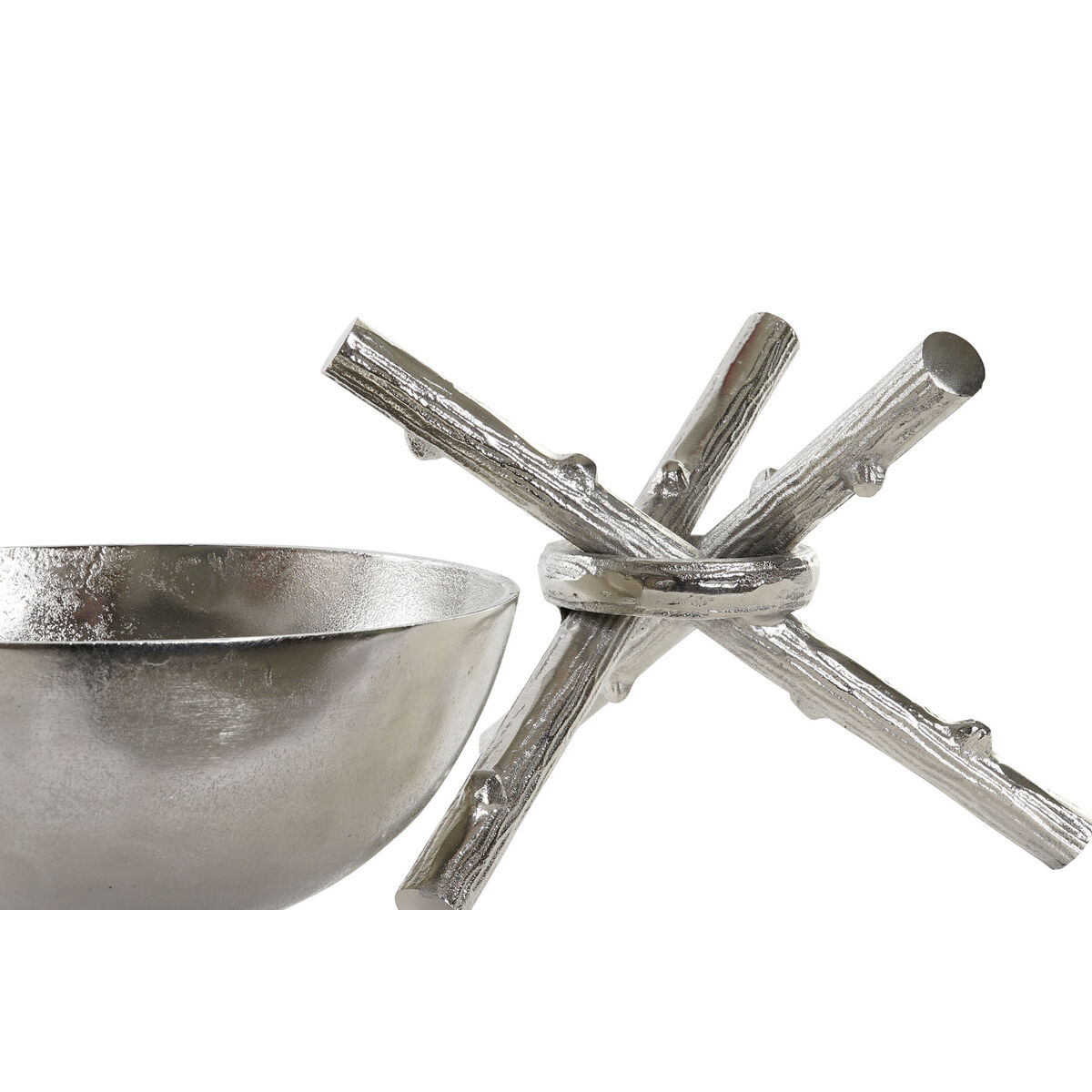 Bordsdekoration Home ESPRIT Silvrig Aluminium 30 x 30 x 28 cm - 3