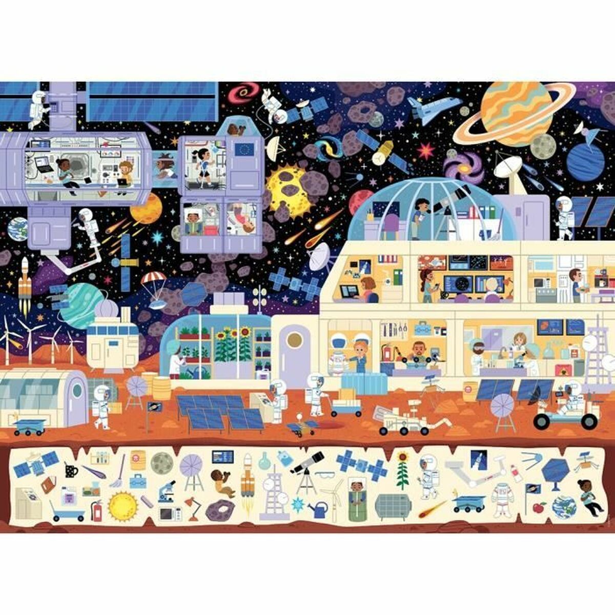 Pussel Nathan Dans l'espace (Cherche et trouve) 150 Delar - 6