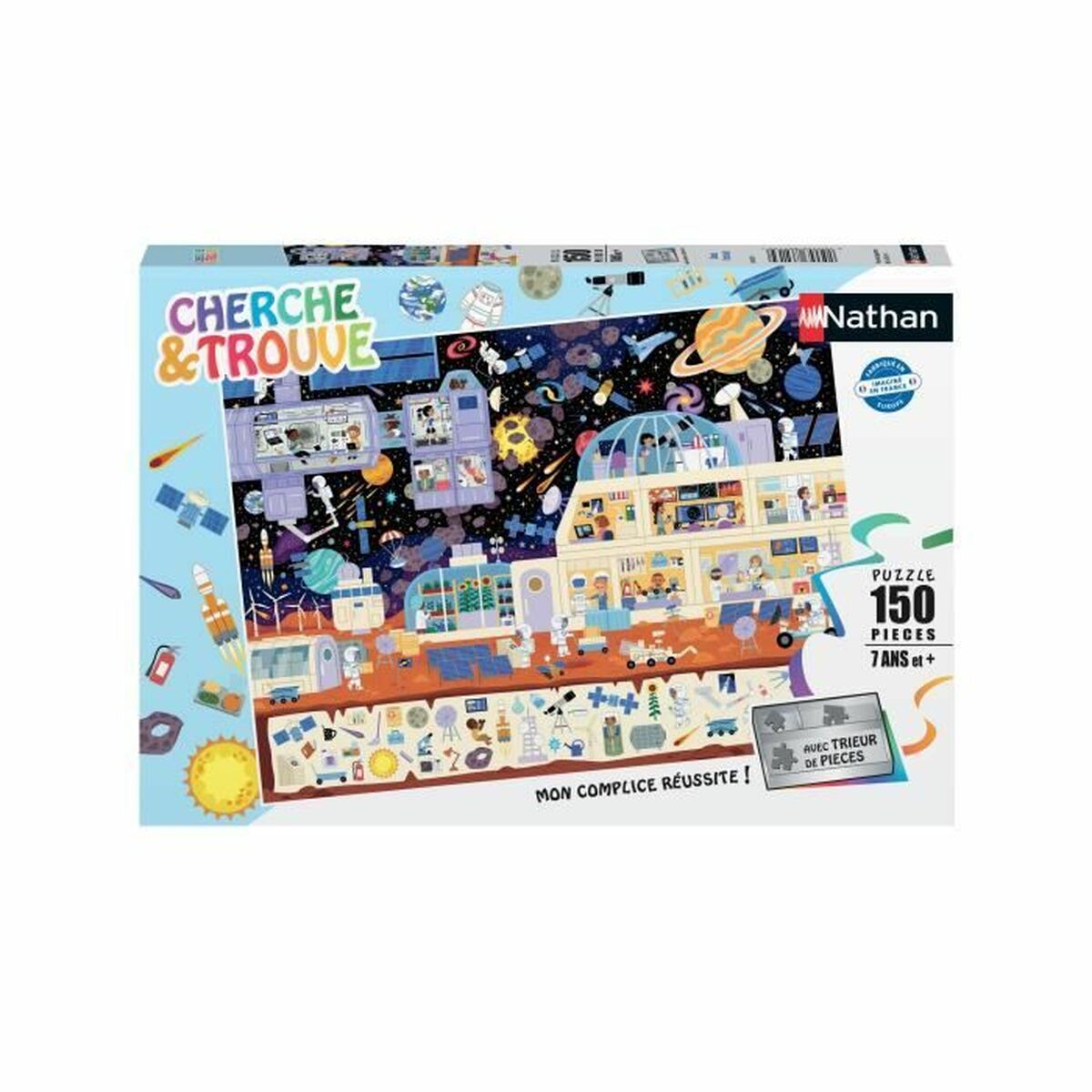Pussel Nathan Dans l'espace (Cherche et trouve) 150 Delar