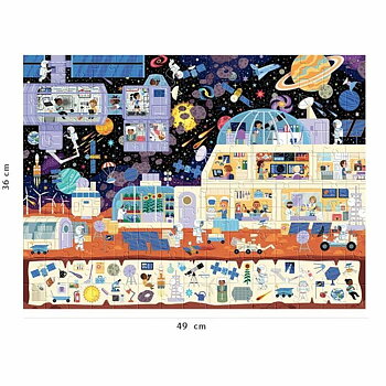 Pussel Nathan Dans l'espace (Cherche et trouve) 150 Delar