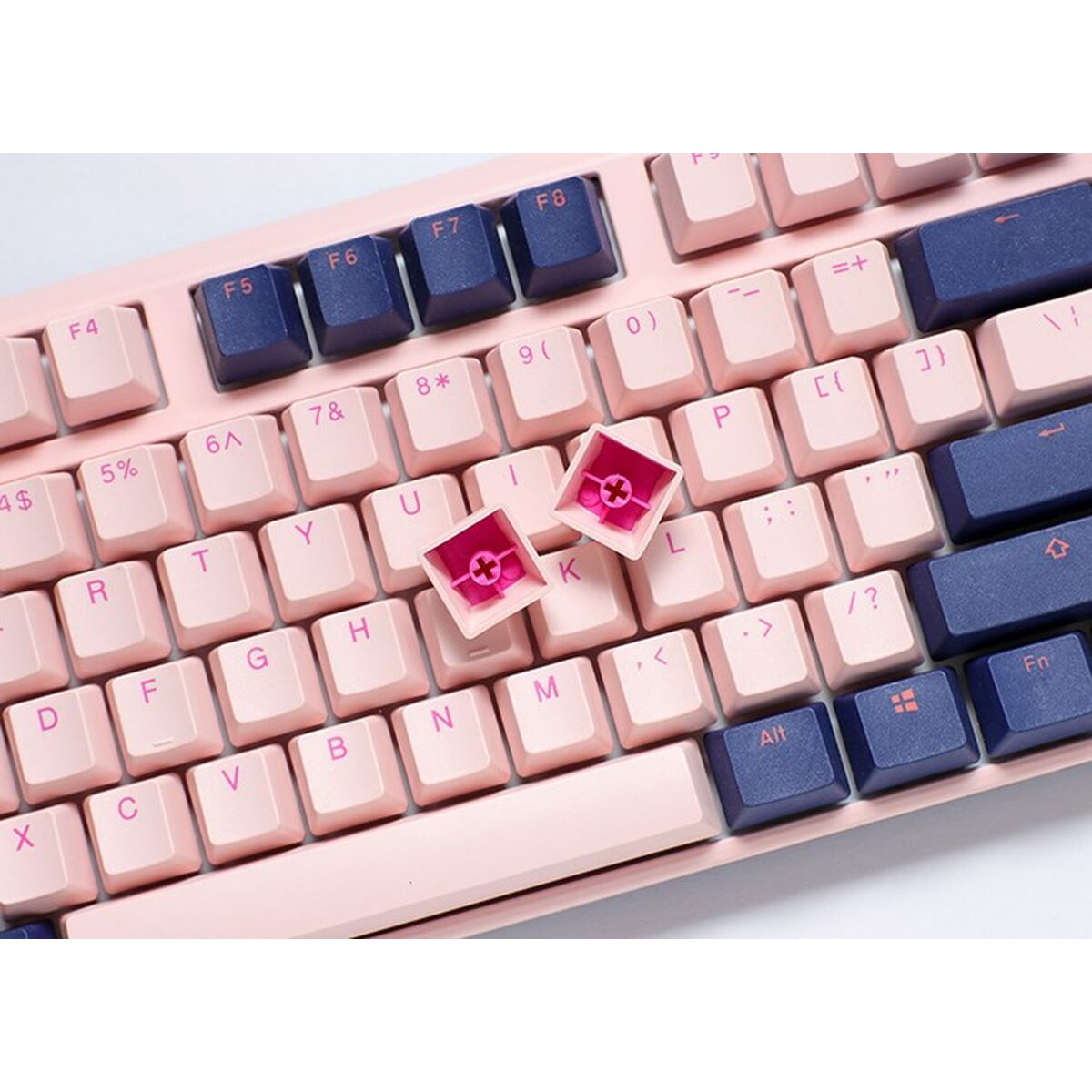 Trådlöst Tangentbord Ducky DKON2108-PUSPDFUPBBC1 Rosa Svartvit QWERTY - 2