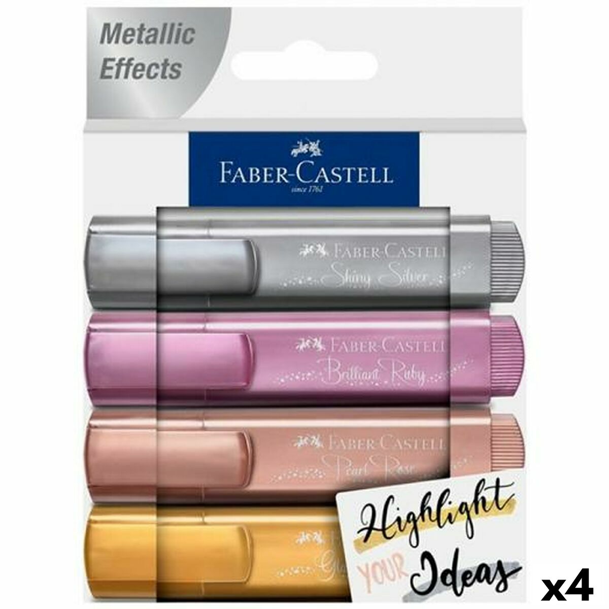Överstrykningspenna Faber-Castell Textliner 46 4 Delar