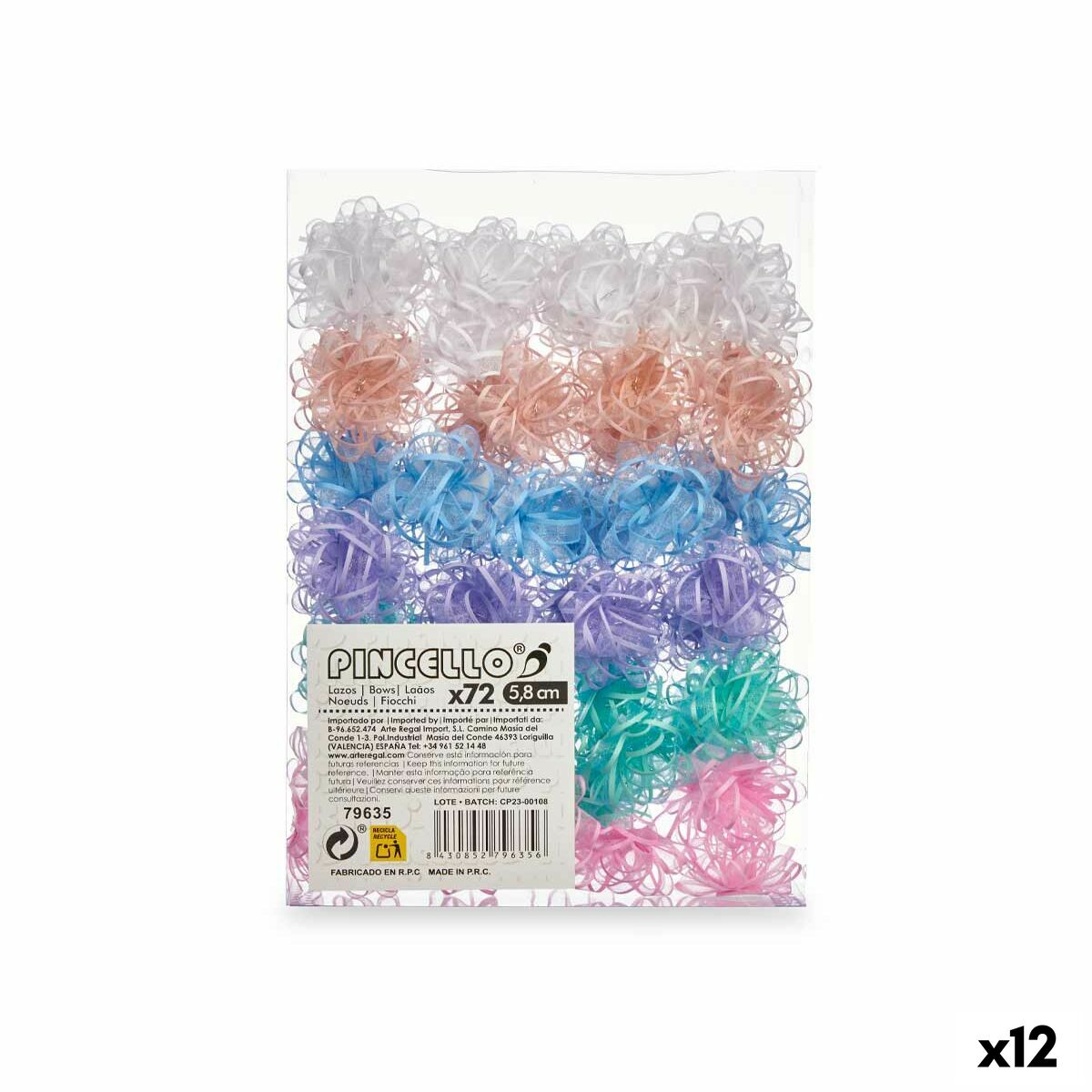 Roterande Pincello PVC 5,8 cm 19,5 x 27,5 x 7 cm Multicolour (12 antal) - 3