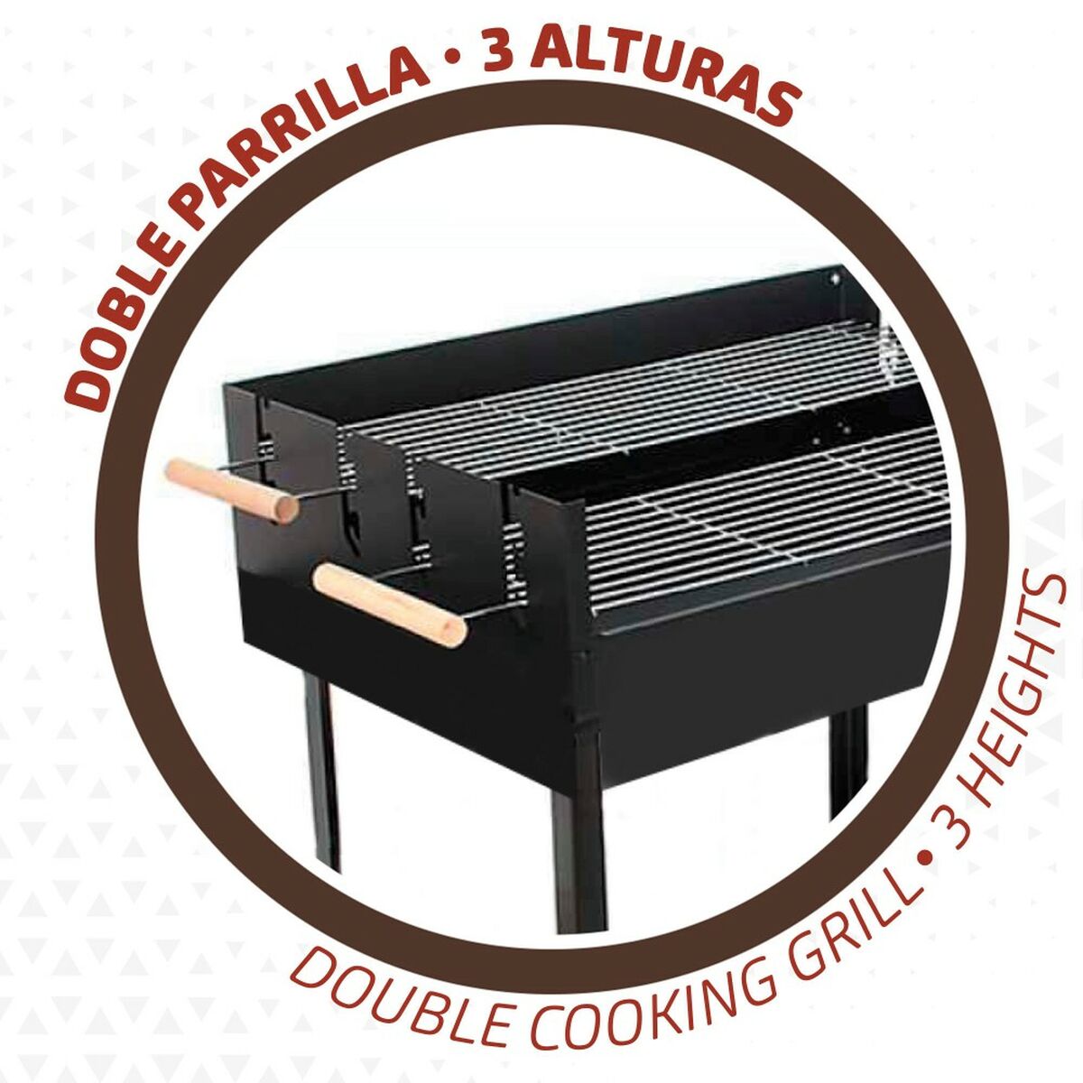 Kolgrill med hjul Aktive Emaljerad metall 100,5 x 88,5 x 40 cm Svart - 6