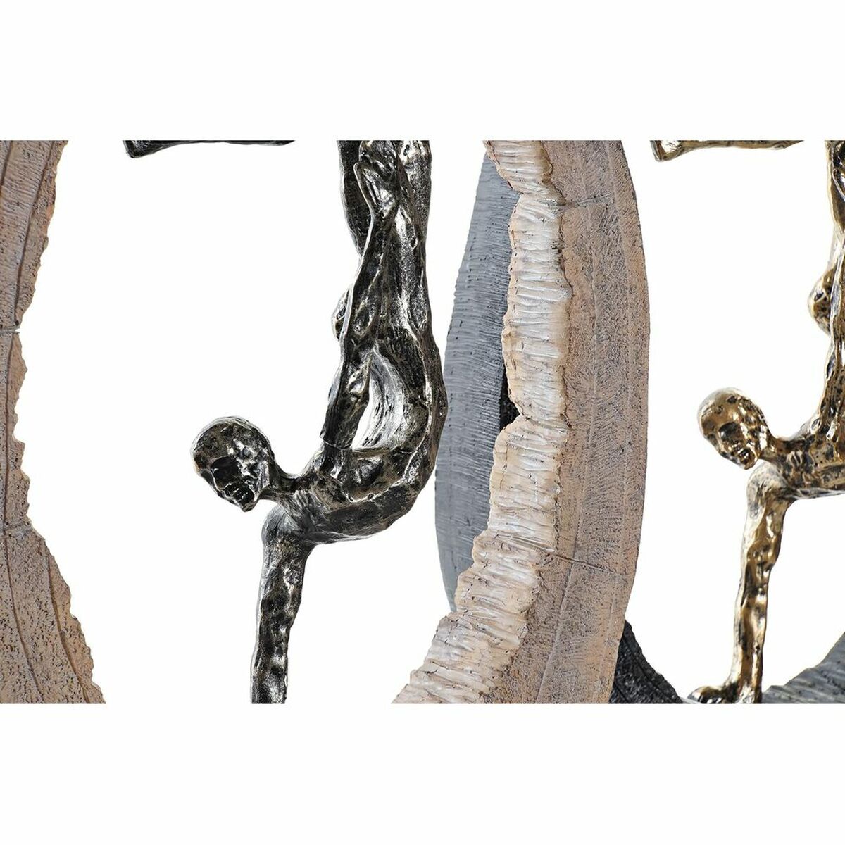 Prydnadsfigur DKD Home Decor 24 x 8 x 36 cm Svart Gyllene (2 antal) - 8
