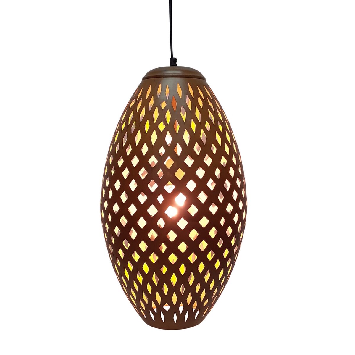 Taklampa Gyllene Metall Kräm 30 x 30 x 53 cm
