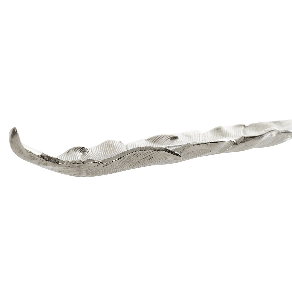 Bordsdekoration Home ESPRIT Silvrig Aluminium Modern Löv av en växt 40 x 9,5 x 1,5 cm - 3